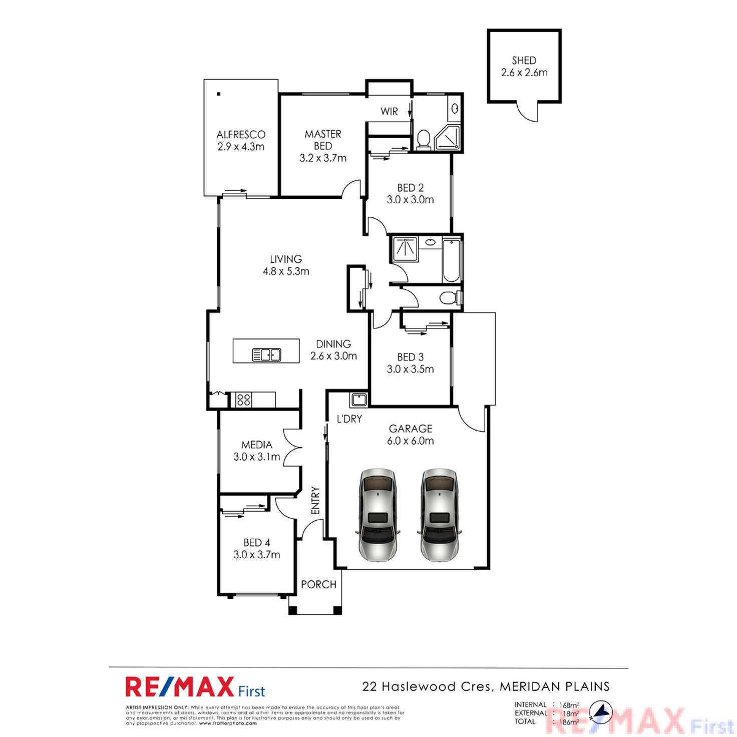 Floorplan of Homely house listing, 22 Haslewood Crescent, Meridan Plains QLD 4551