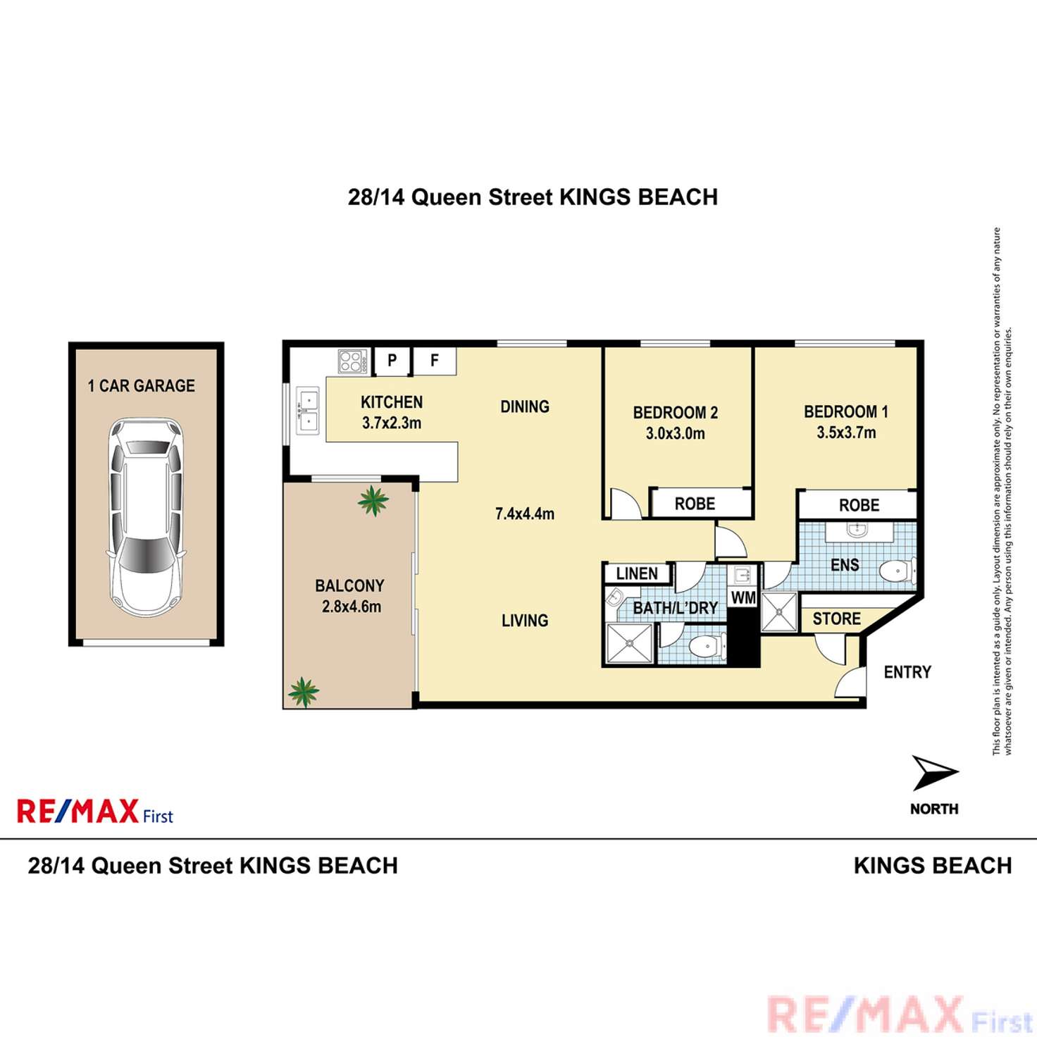 Floorplan of Homely unit listing, 28/14 Queen Street, Kings Beach QLD 4551
