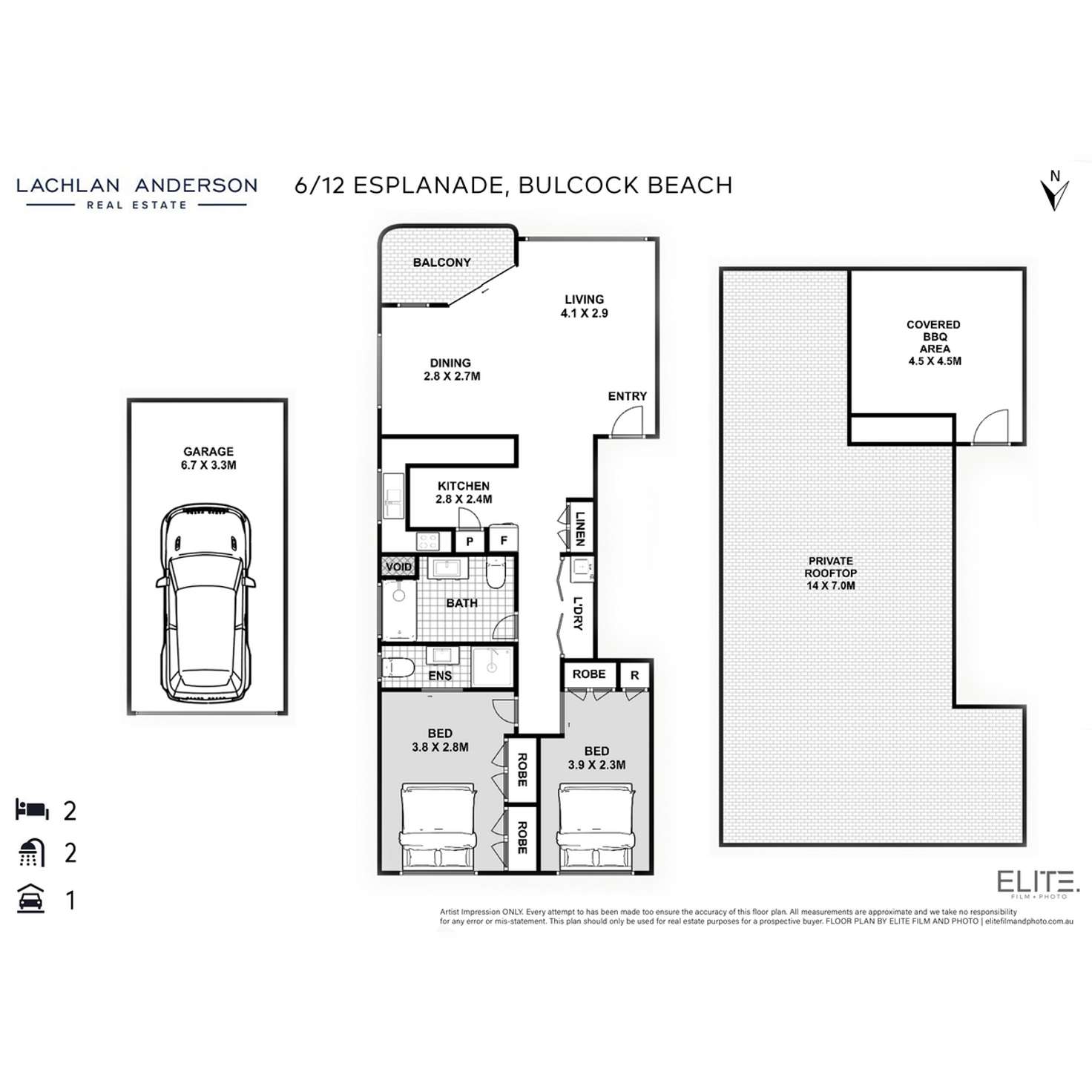 Floorplan of Homely unit listing, 6/12 Esplanade Bulcock Beach, Caloundra QLD 4551