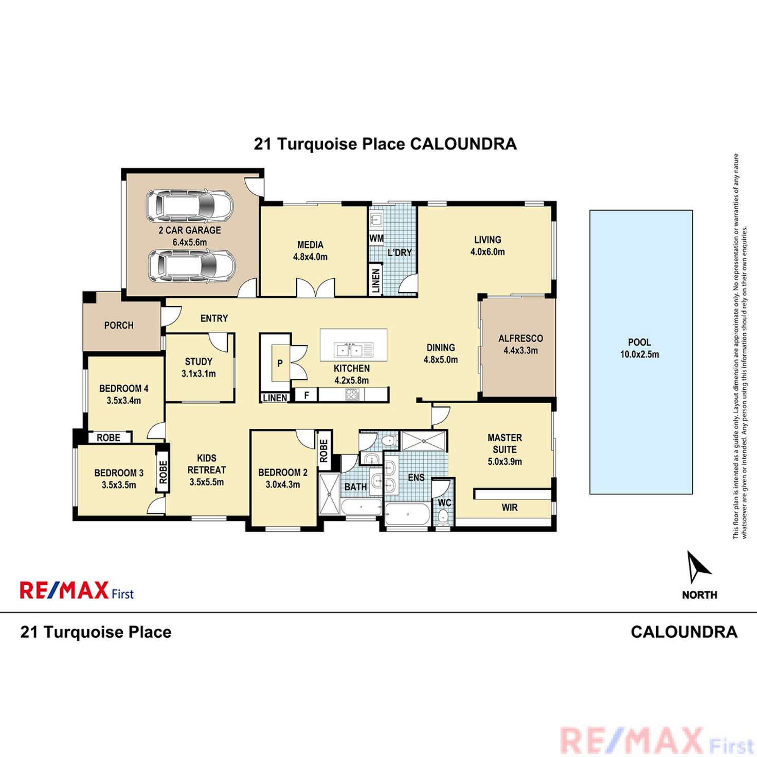 Floorplan of Homely house listing, 21 Turquoise Place, Caloundra West QLD 4551