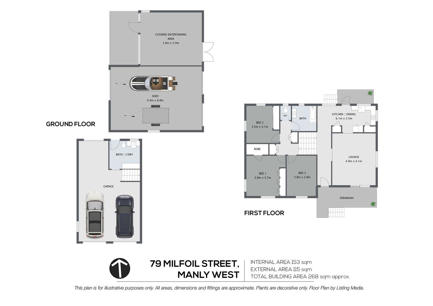 Floorplan of Homely house listing, 79 Milfoil Street, Manly West QLD 4179