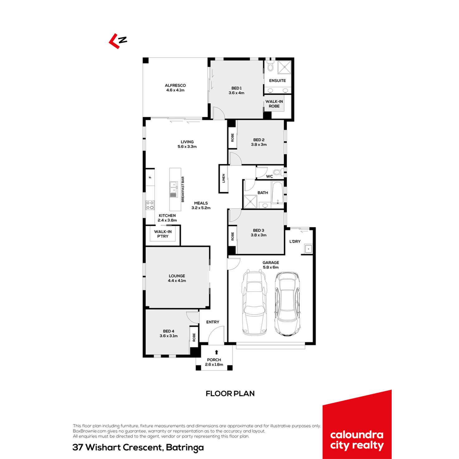 Floorplan of Homely house listing, 37 Wishart Crescent, Baringa QLD 4551