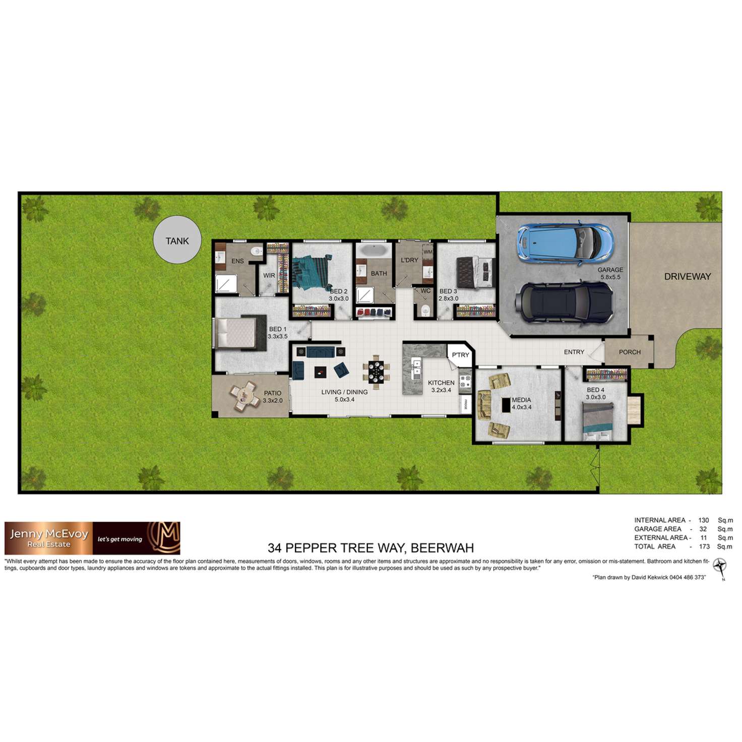 Floorplan of Homely house listing, 34 Pepper Tree Way, Beerwah QLD 4519