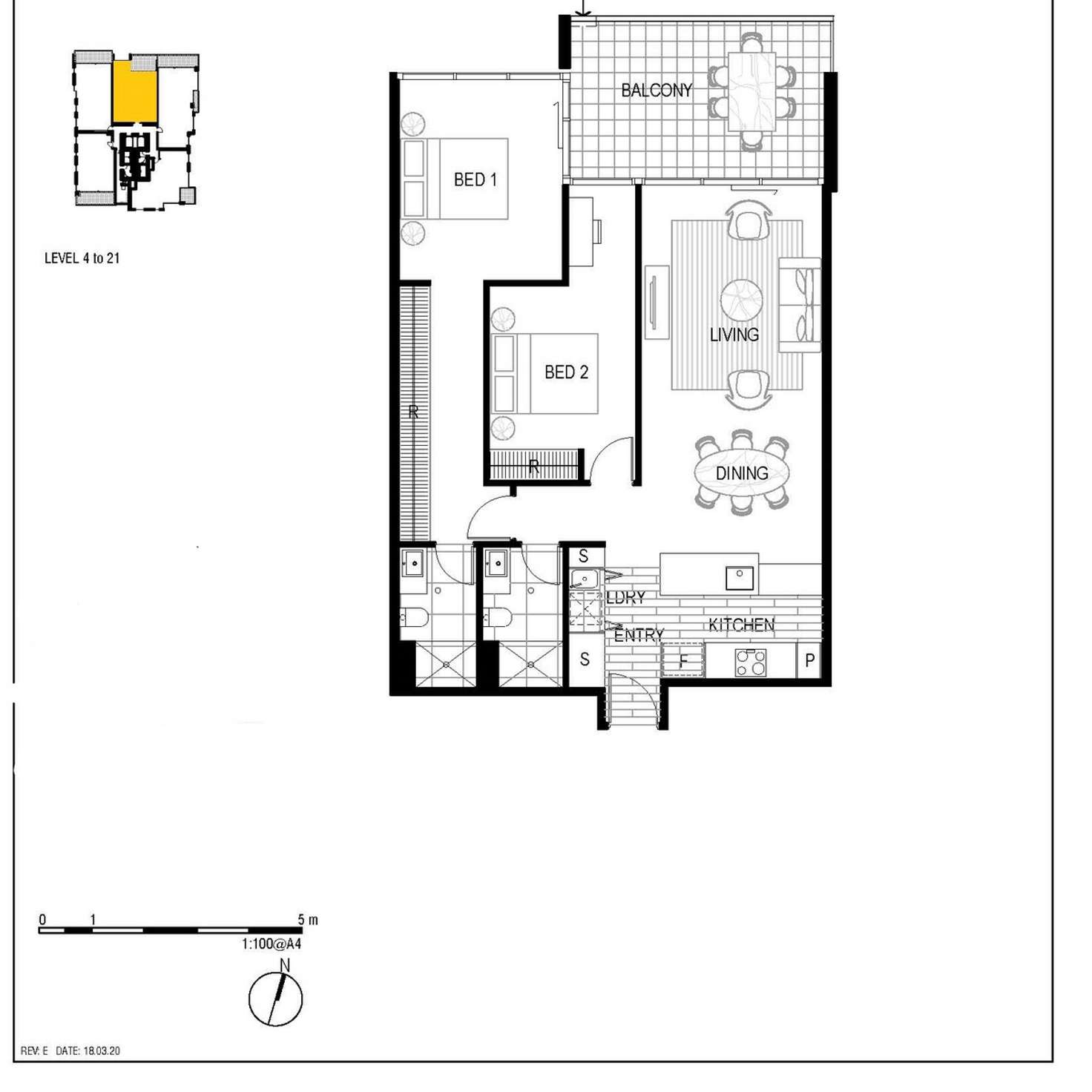 Floorplan of Homely apartment listing, 20/16-18 Chelsea Avenue, Broadbeach QLD 4218