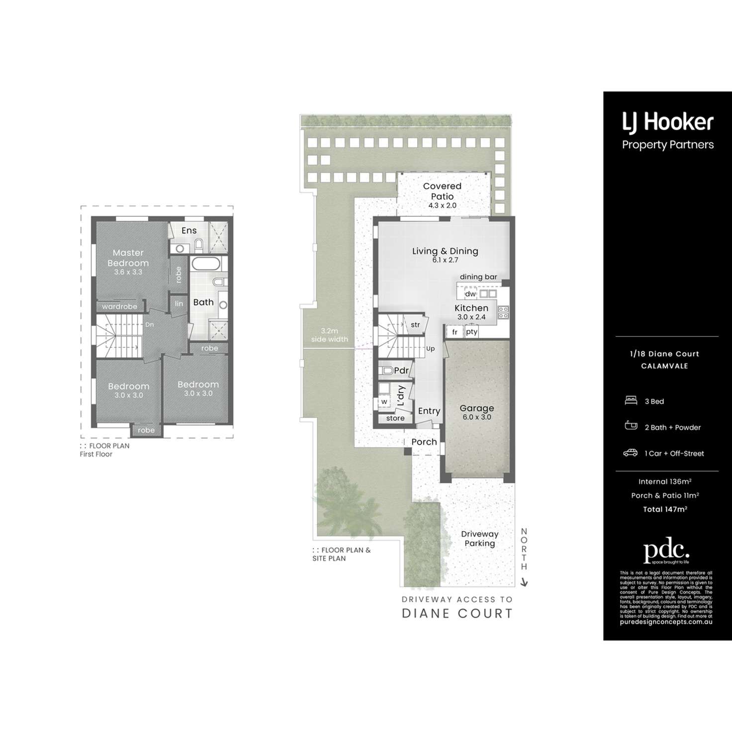 Floorplan of Homely townhouse listing, 1/18 Diane Court, Calamvale QLD 4116