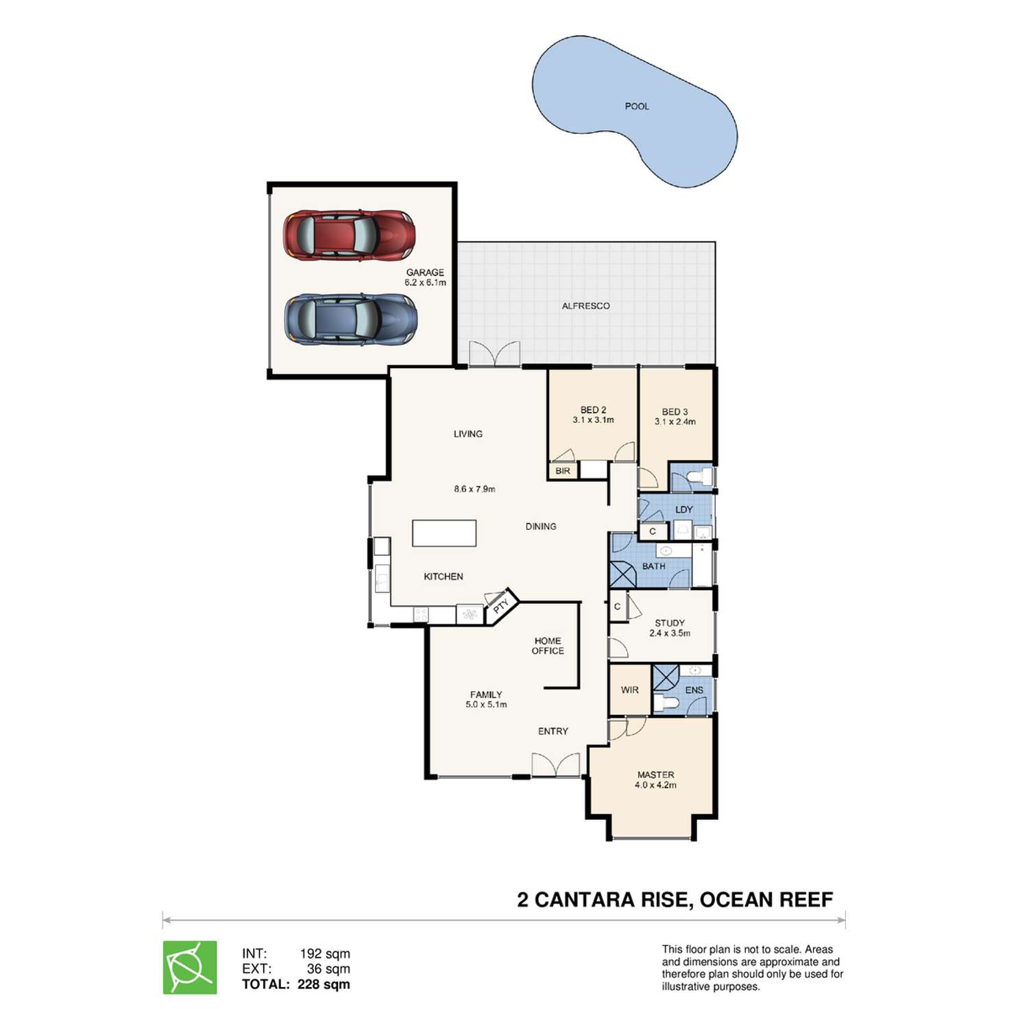Floorplan of Homely house listing, 2 Cantara Rise, Ocean Reef WA 6027