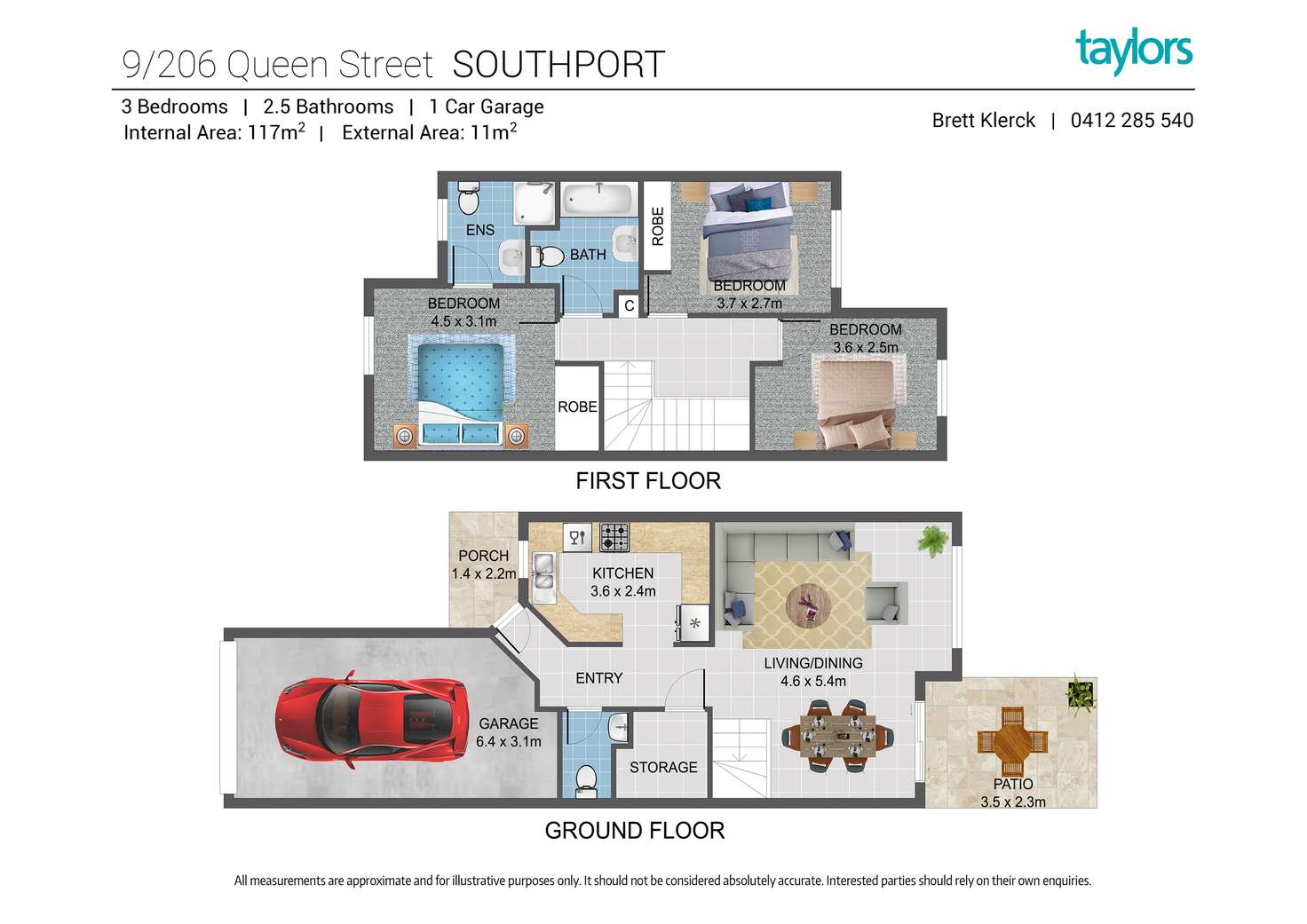 Floorplan of Homely townhouse listing, 9/206 Queen Street, Southport QLD 4215