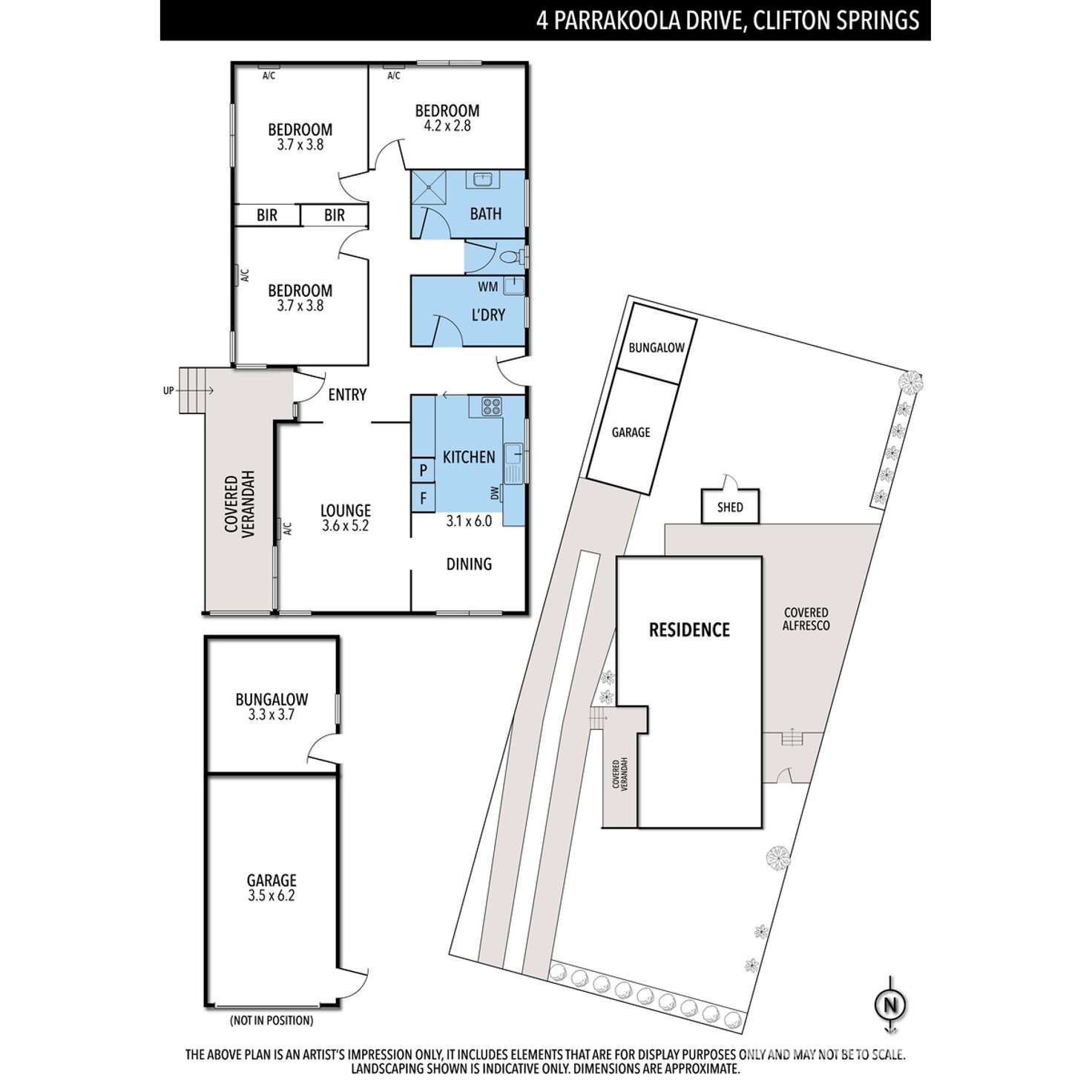 Floorplan of Homely house listing, 4 Parrakoola Drive, Clifton Springs VIC 3222