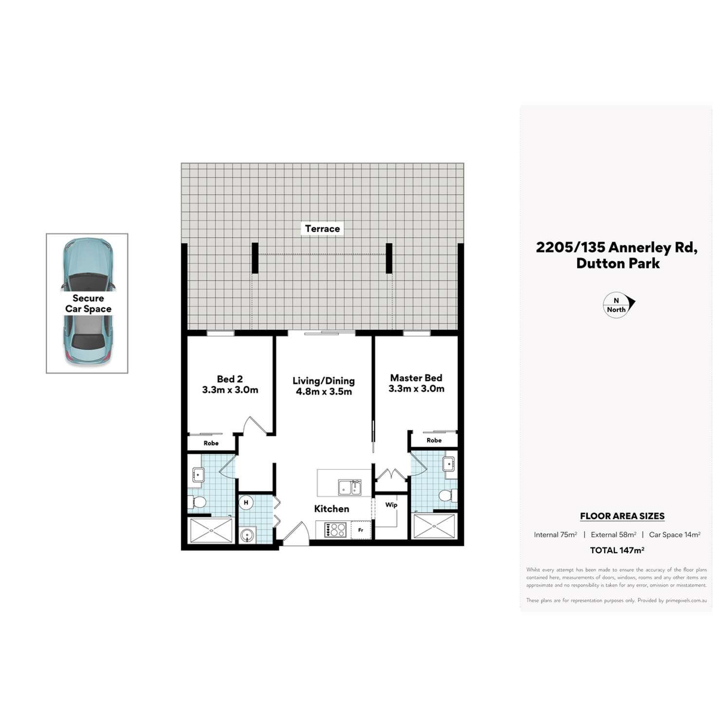 Floorplan of Homely apartment listing, 2205/135-151 Annerley Road, Dutton Park QLD 4102