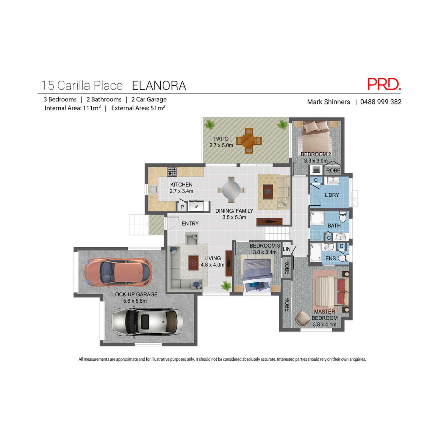 Floorplan of Homely house listing, 15 Carilla Place, Elanora QLD 4221