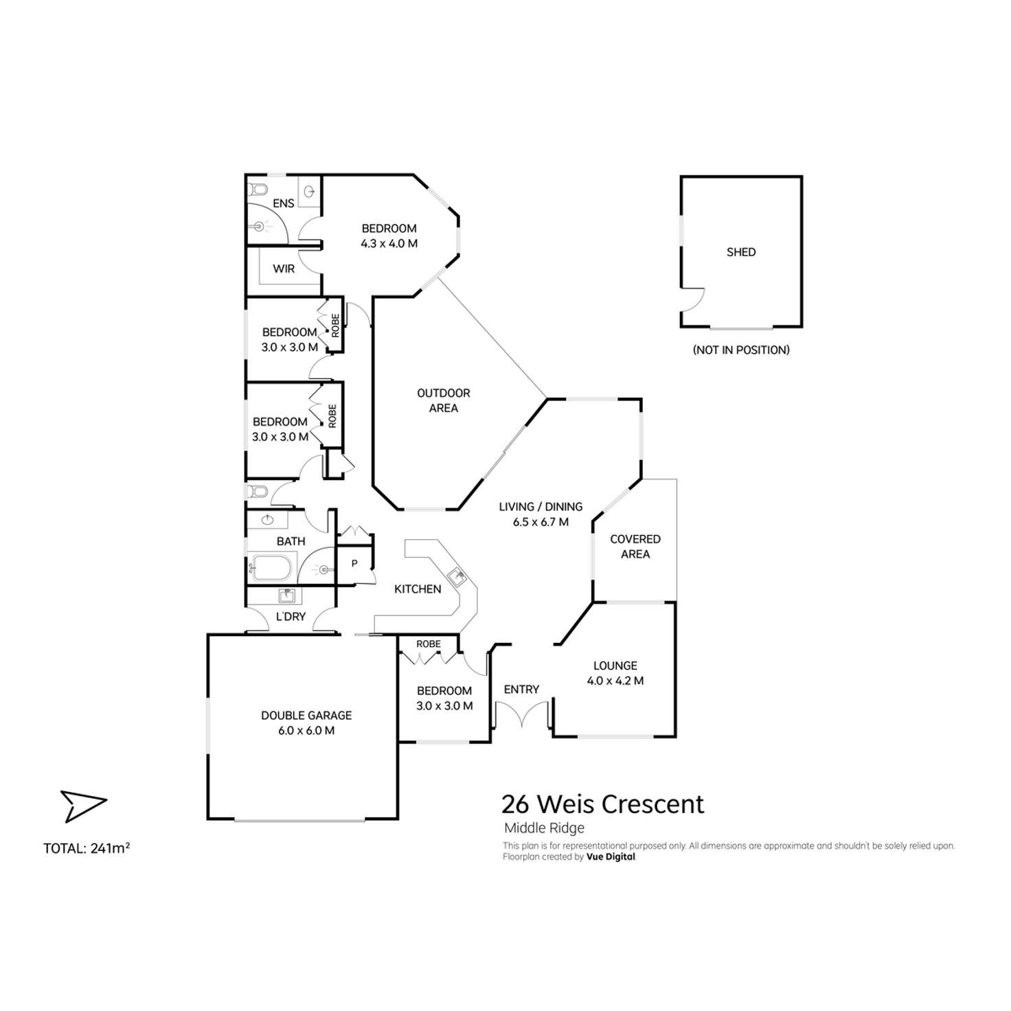 Floorplan of Homely house listing, 26 Weis Crescent, Middle Ridge QLD 4350