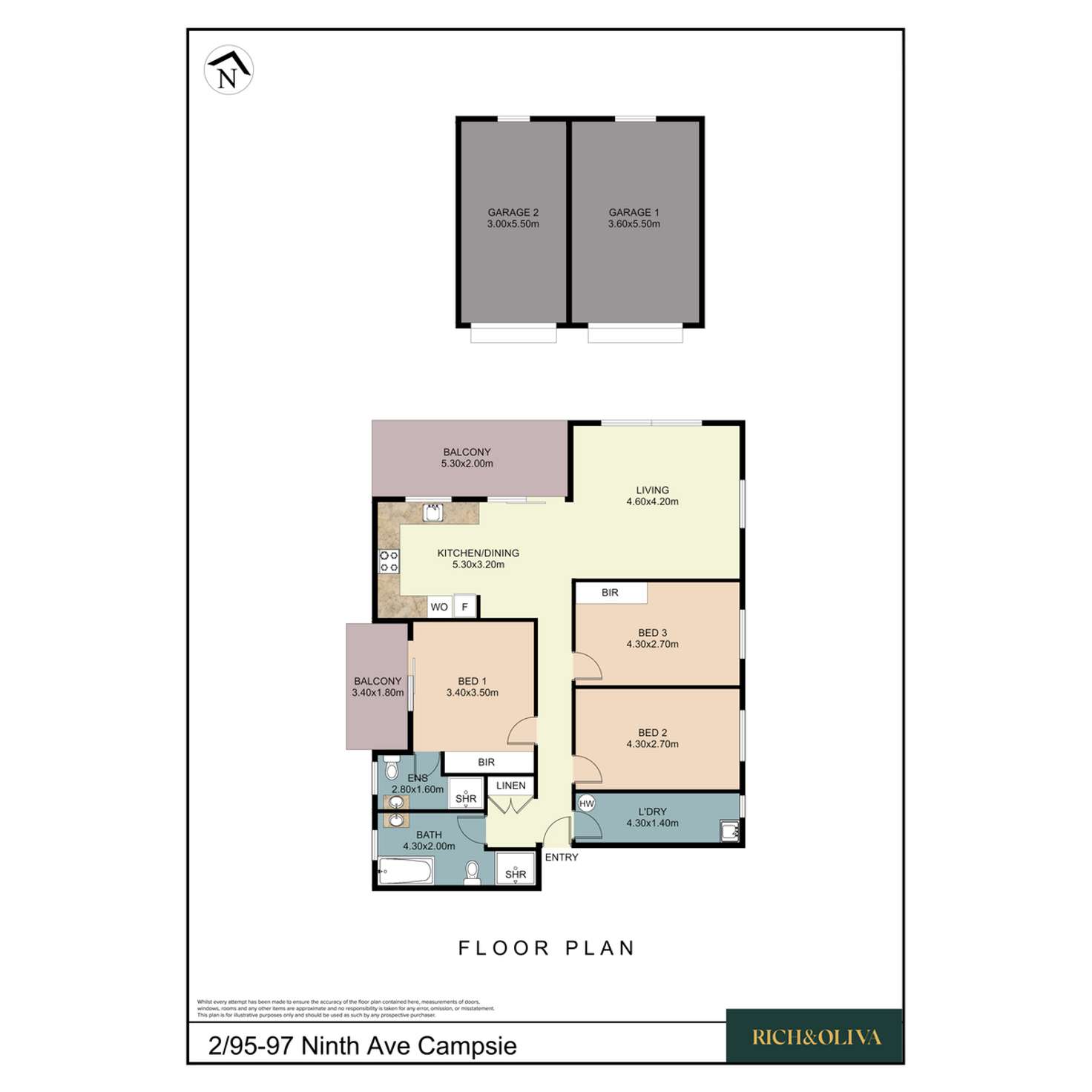 Floorplan of Homely apartment listing, 2/95 Ninth Avenue, Campsie NSW 2194