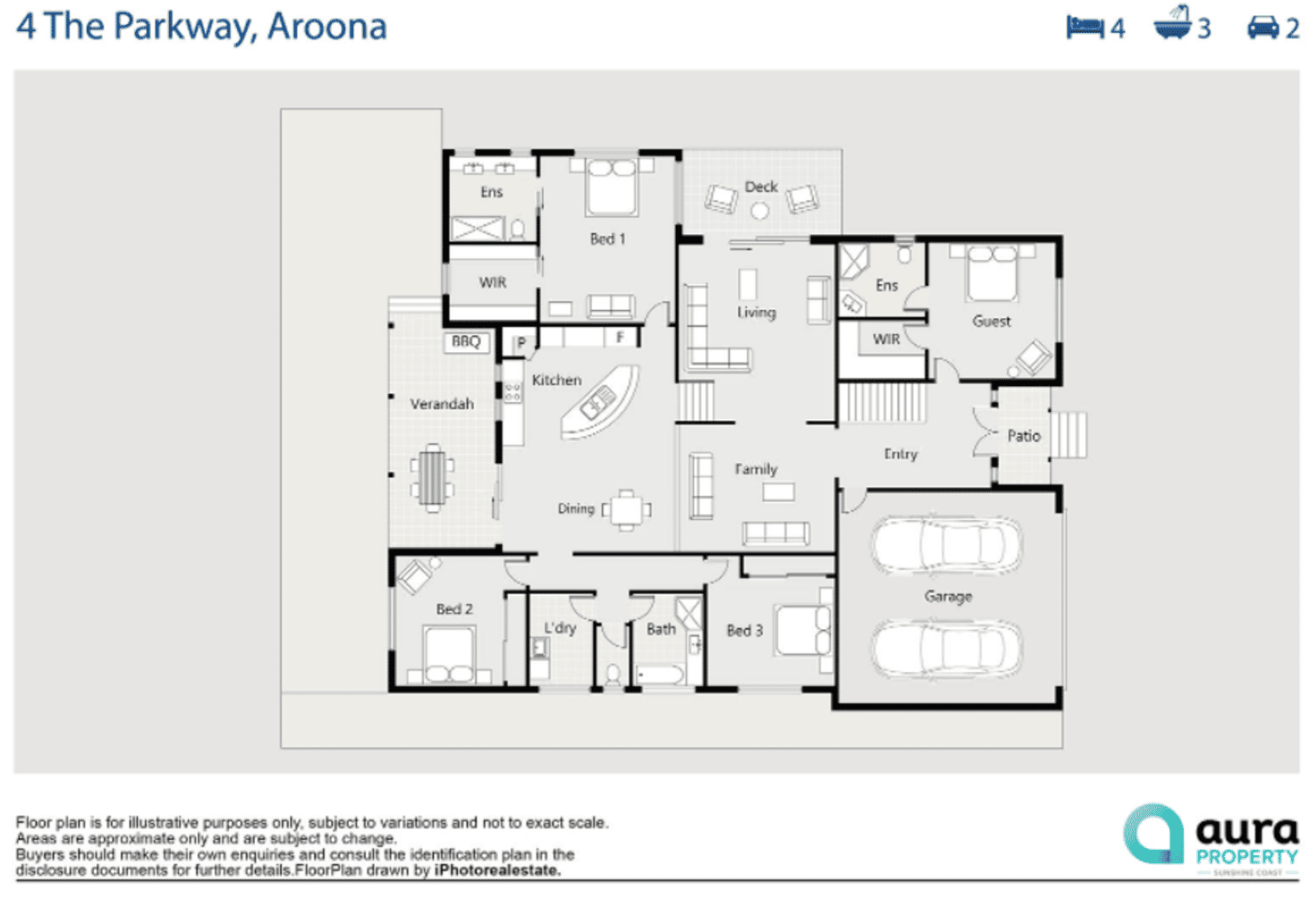 Floorplan of Homely house listing, 4 The Parkway, Aroona QLD 4551