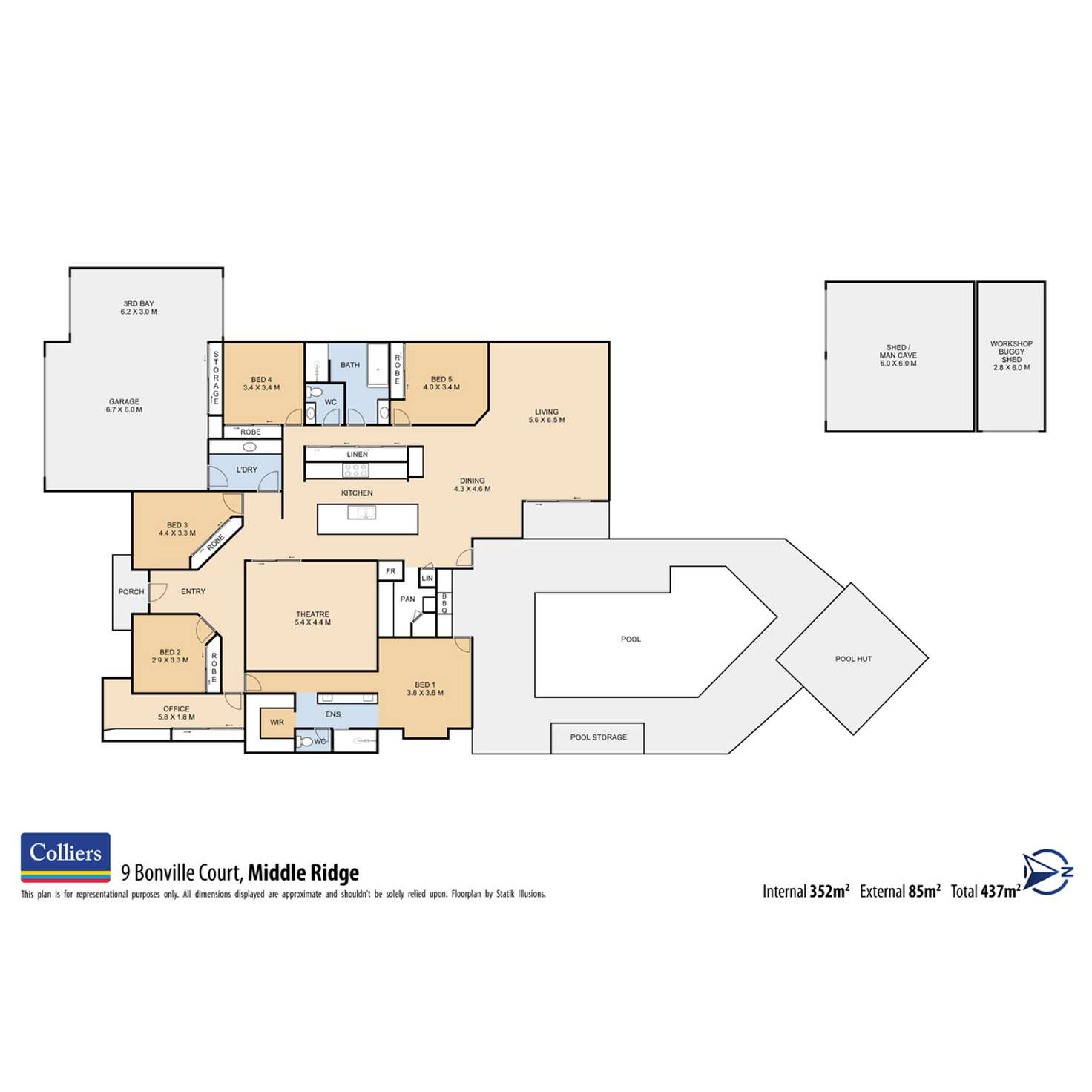 Floorplan of Homely house listing, 9 Bonville Court, Middle Ridge QLD 4350