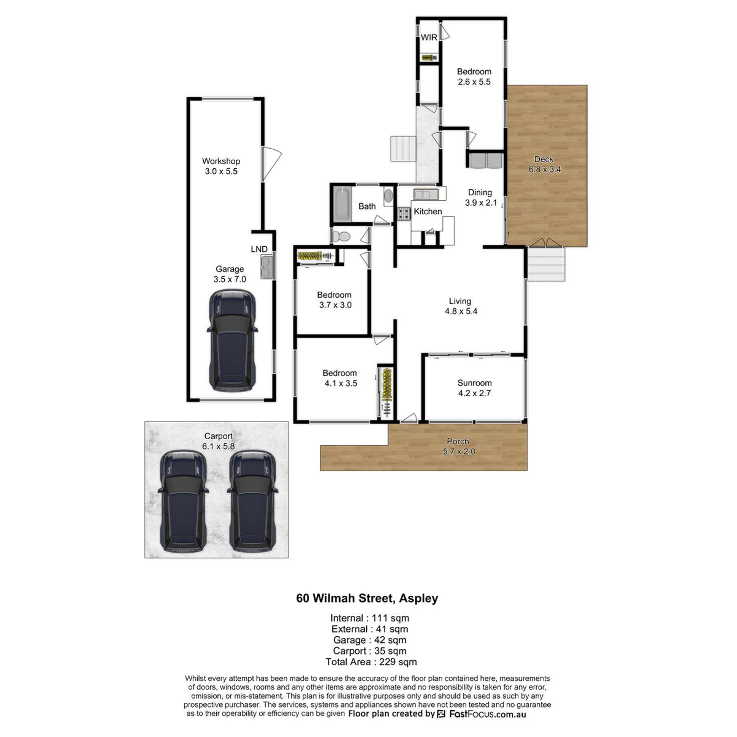 Floorplan of Homely house listing, 60 Wilmah Street, Aspley QLD 4034