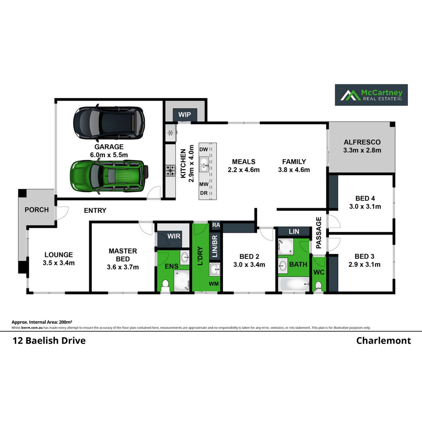 Floorplan of Homely house listing, 12 Baelish Drive, Charlemont VIC 3217