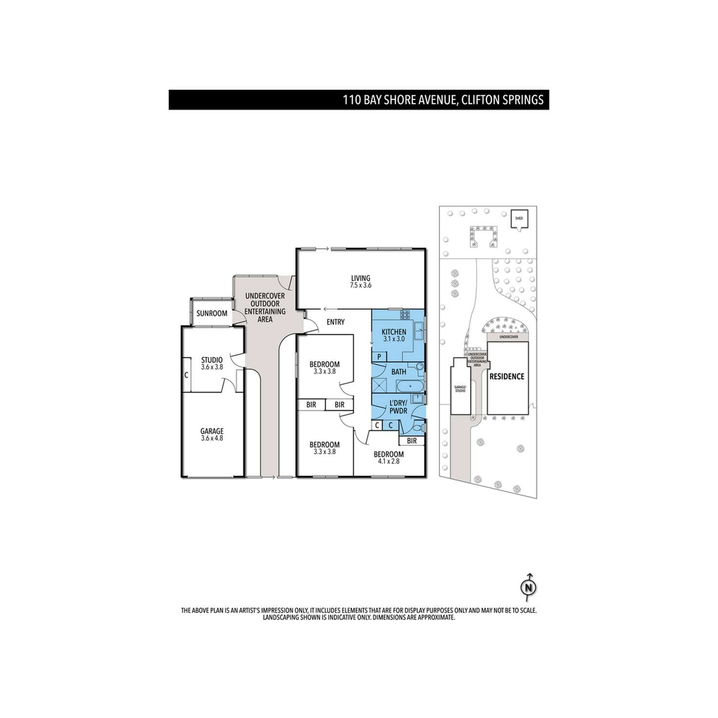 Floorplan of Homely house listing, 110 Bay Shore Avenue, Clifton Springs VIC 3222