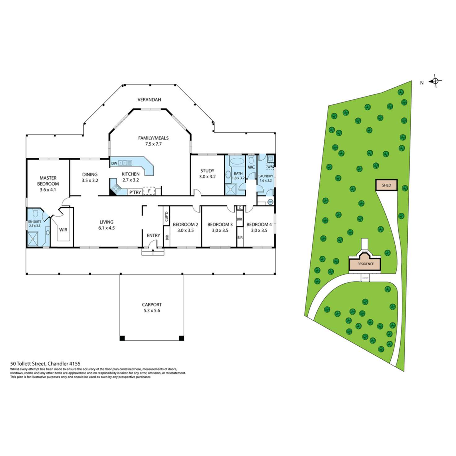 Floorplan of Homely acreageSemiRural listing, 50 Tollett Street, Chandler QLD 4155