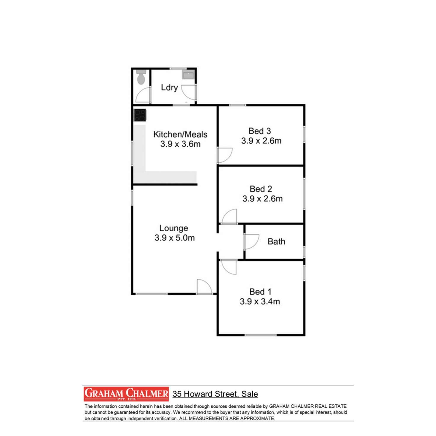 Floorplan of Homely house listing, 35 Howard Street, Sale VIC 3850