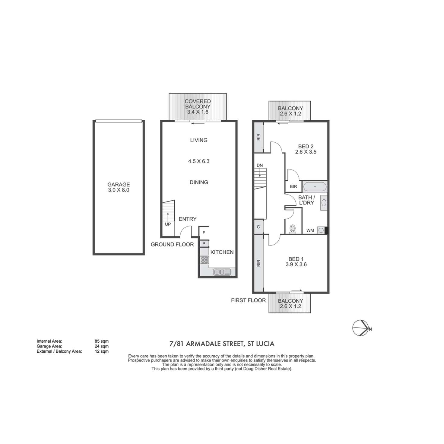 Floorplan of Homely apartment listing, 7/81 Armadale Street, St Lucia QLD 4067