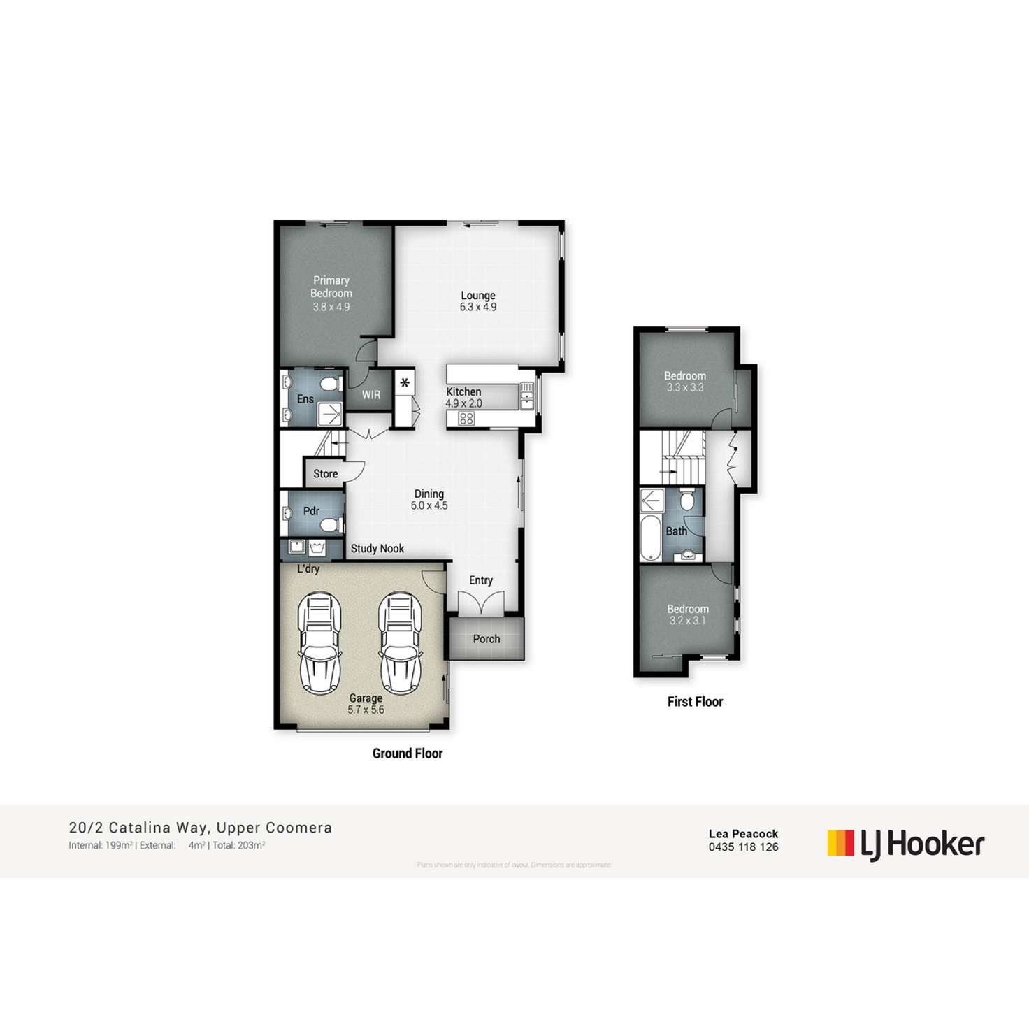 Floorplan of Homely townhouse listing, 20/2 Catalina Way, Upper Coomera QLD 4209