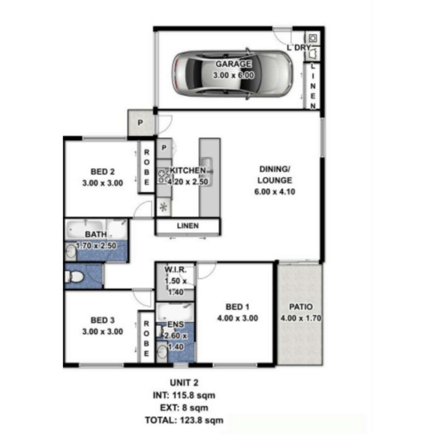 Floorplan of Homely unit listing, 2/31 Abbey Street, Cranley QLD 4350