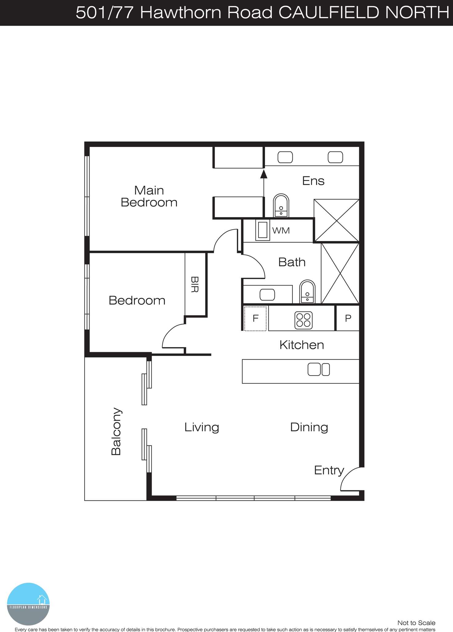 Floorplan of Homely apartment listing, 501/77 Hawthorn Road, Caulfield North VIC 3161