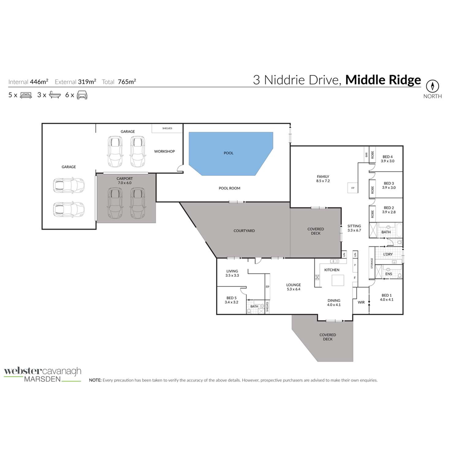 Floorplan of Homely house listing, 3 Niddrie Drive, Middle Ridge QLD 4350