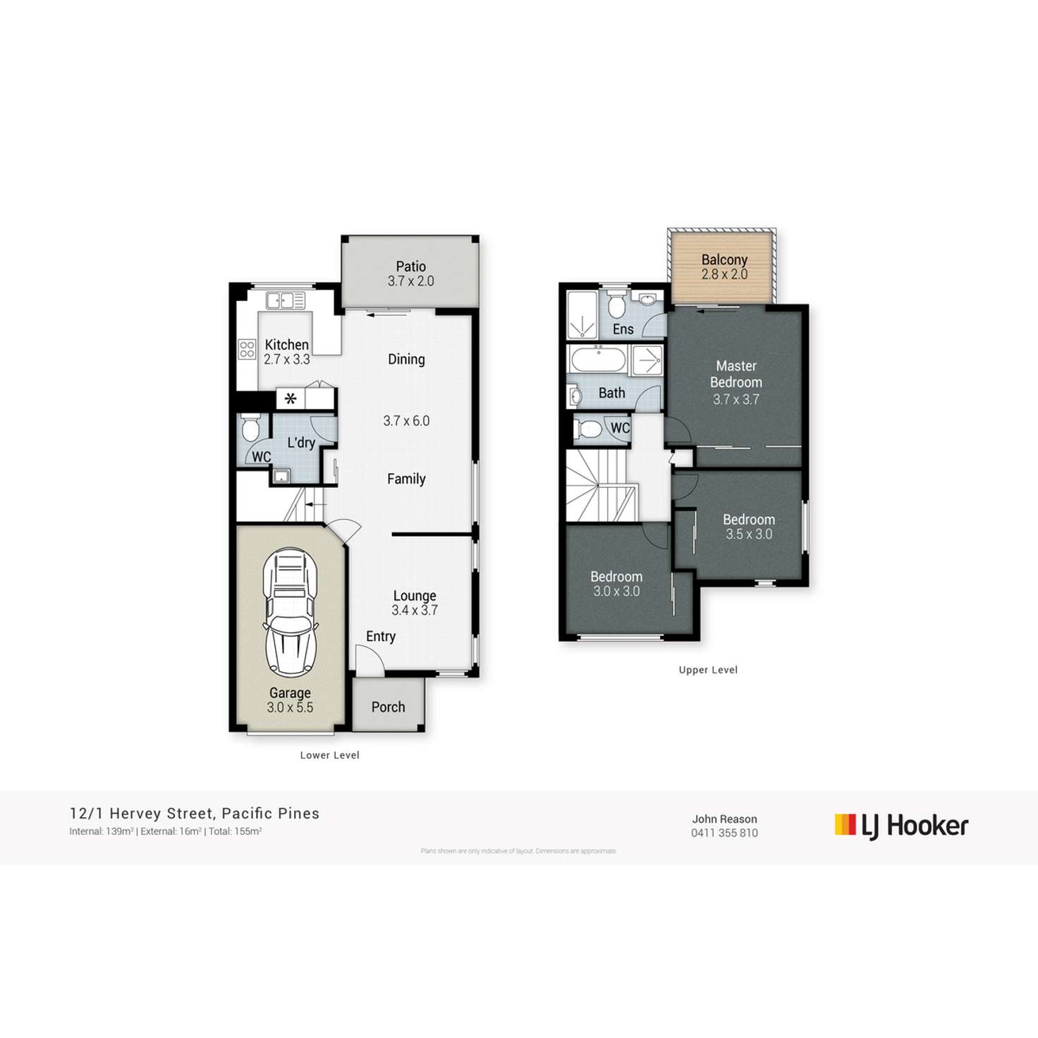 Floorplan of Homely townhouse listing, 12/1 Hervey Street, Pacific Pines QLD 4211