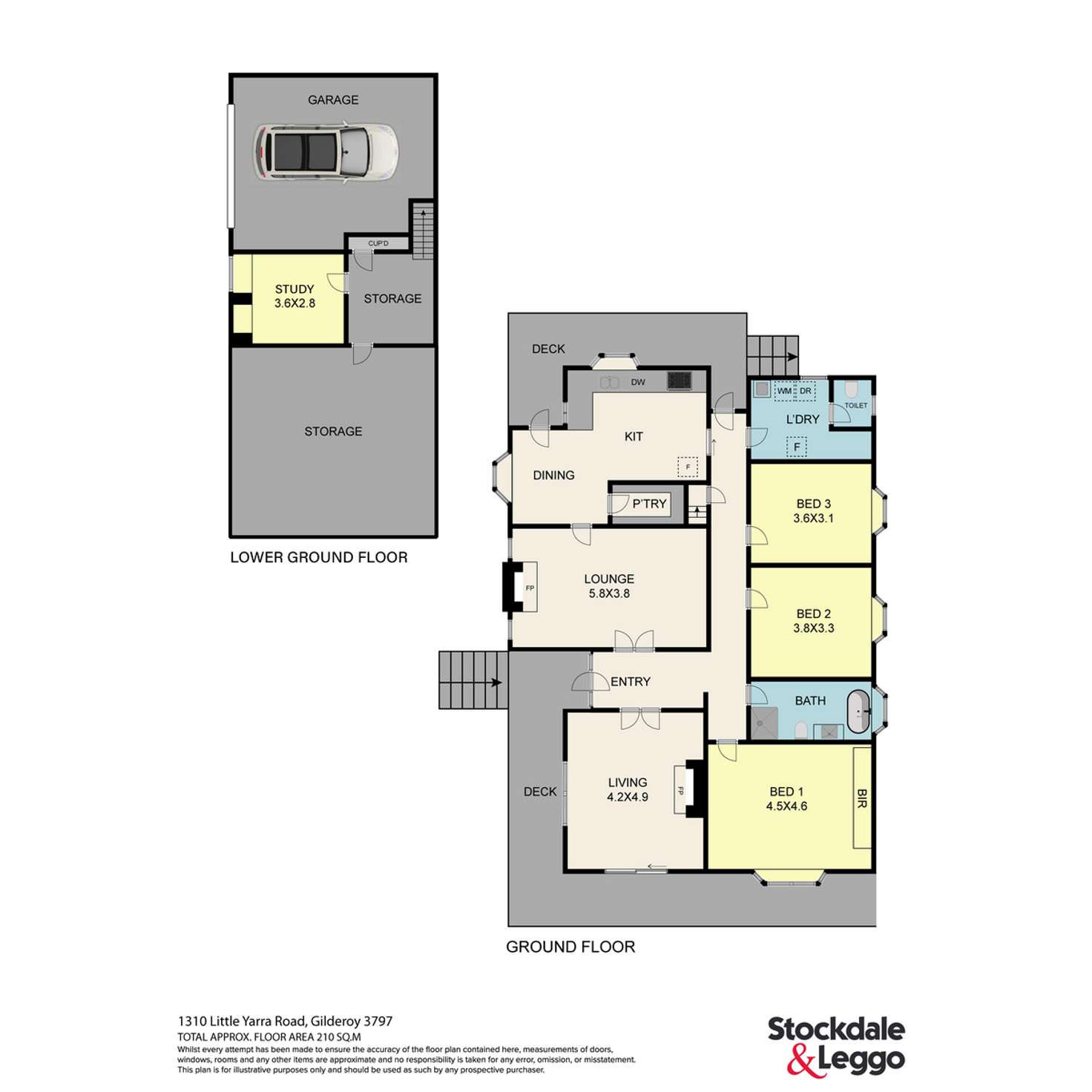 Floorplan of Homely house listing, 1310 Little Yarra Road, Gilderoy VIC 3797