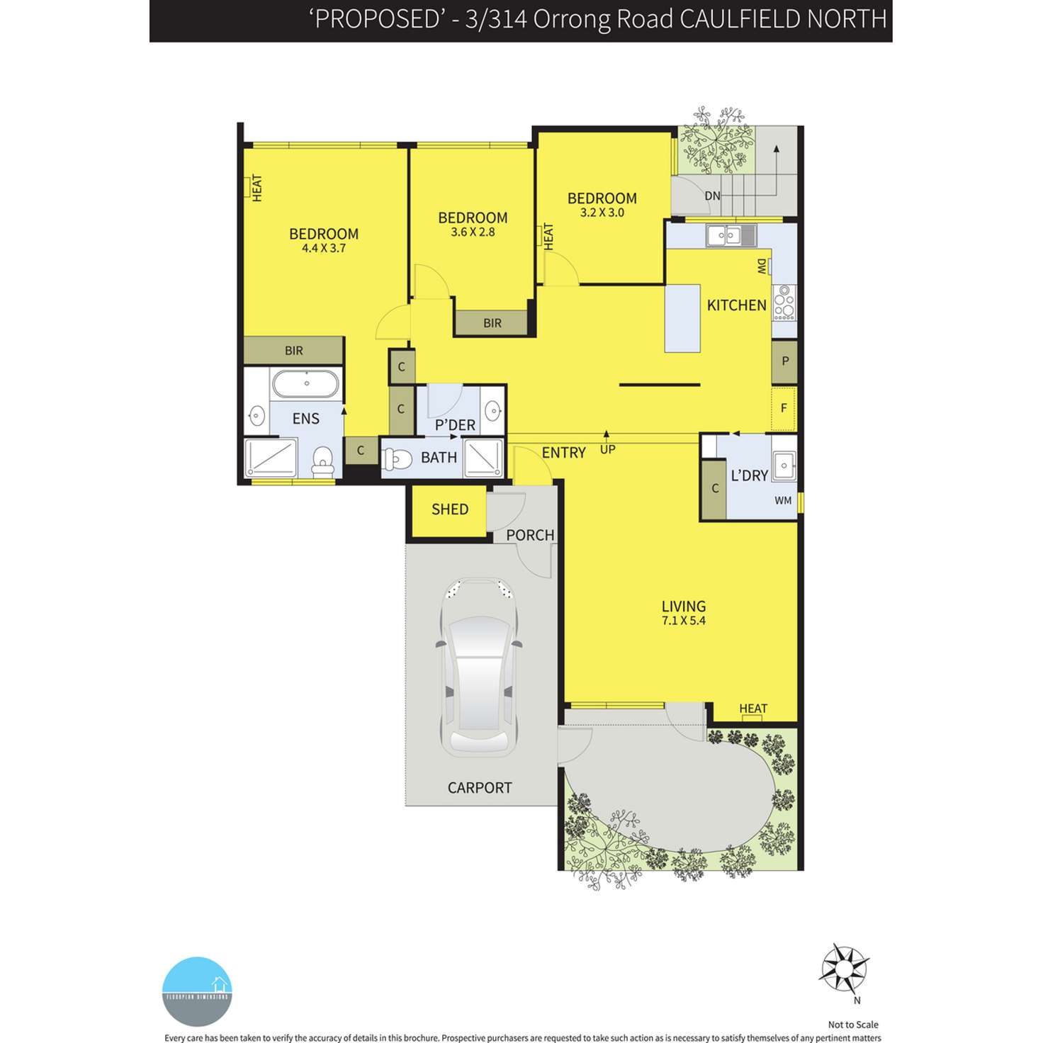 Floorplan of Homely apartment listing, APT 3/314 Orrong Road, Caulfield North VIC 3161