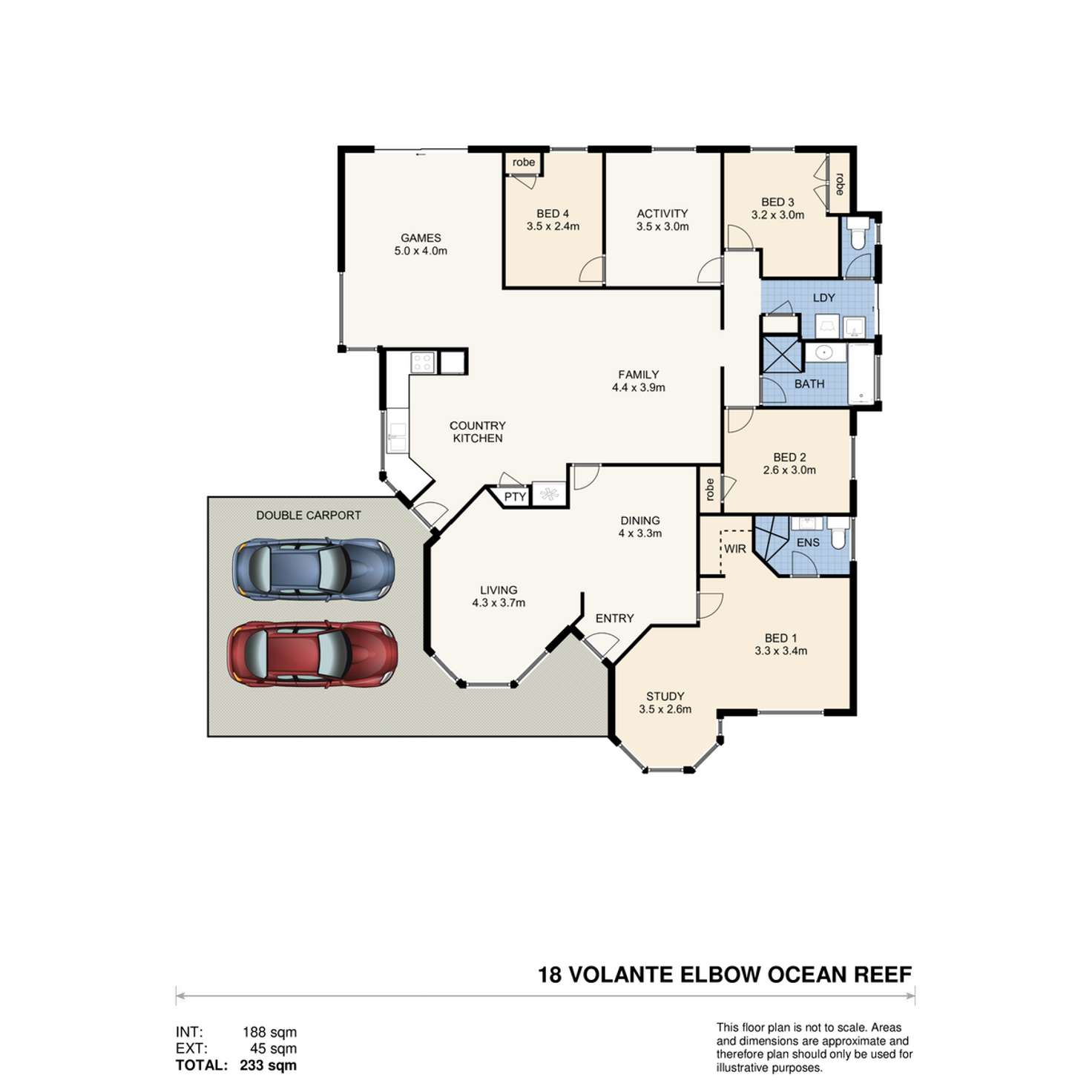 Floorplan of Homely house listing, 18 Volante Elbow, Ocean Reef WA 6027