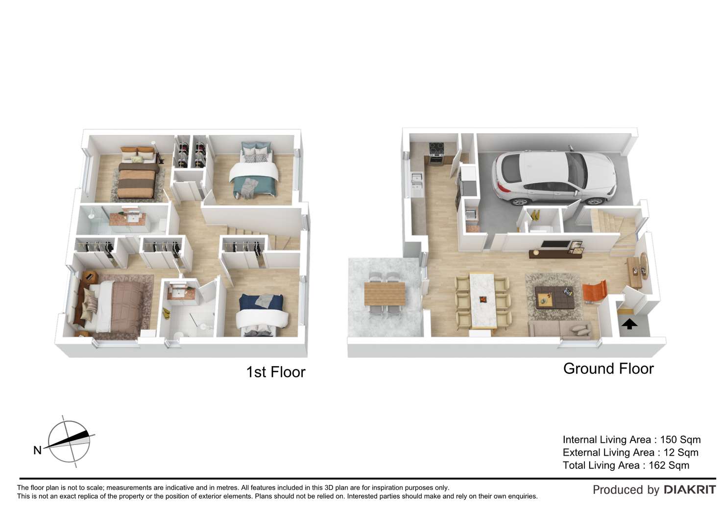 Floorplan of Homely townhouse listing, 1/36 Stay Place, Carseldine QLD 4034