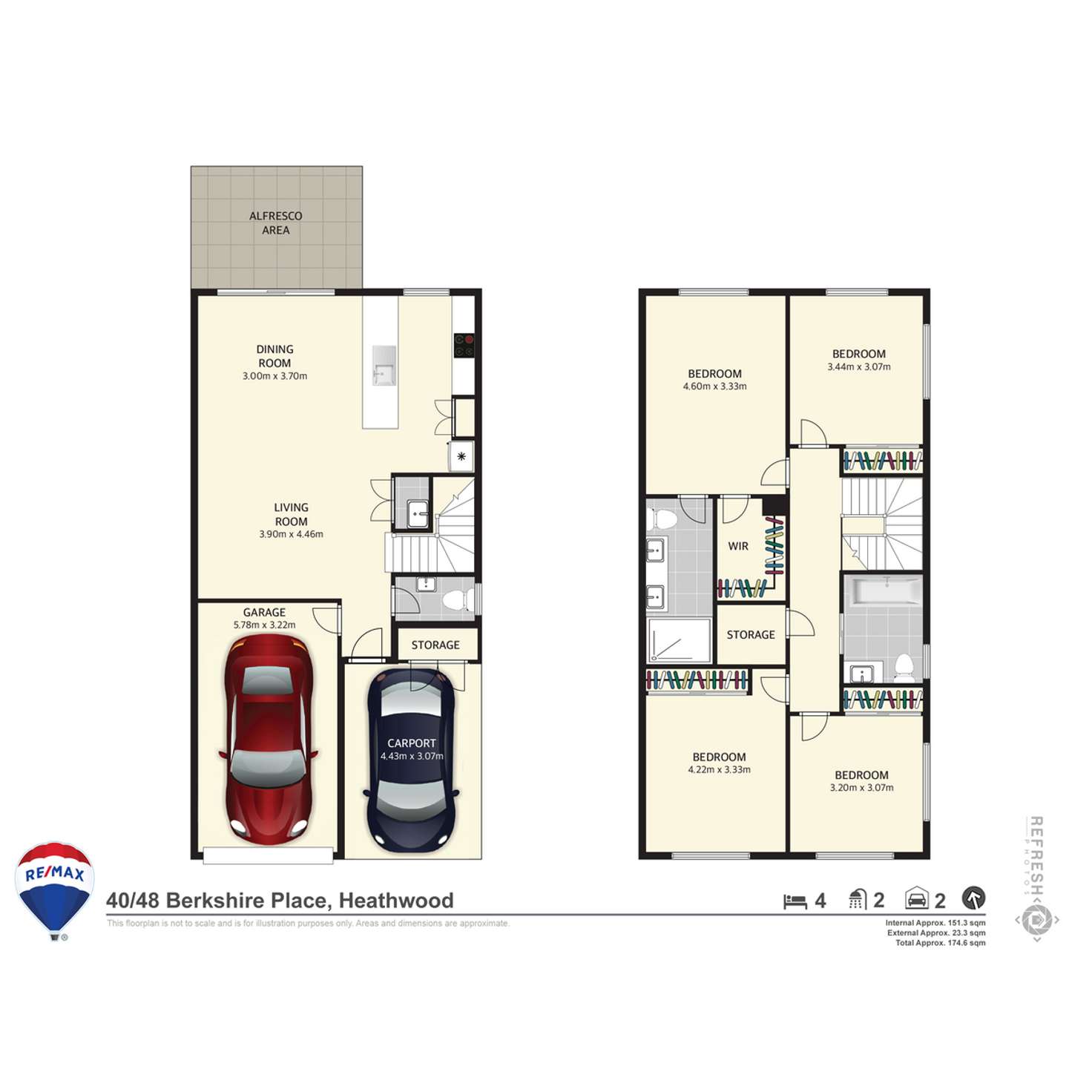 Floorplan of Homely townhouse listing, 40/48 Berkshire Place, Heathwood QLD 4110