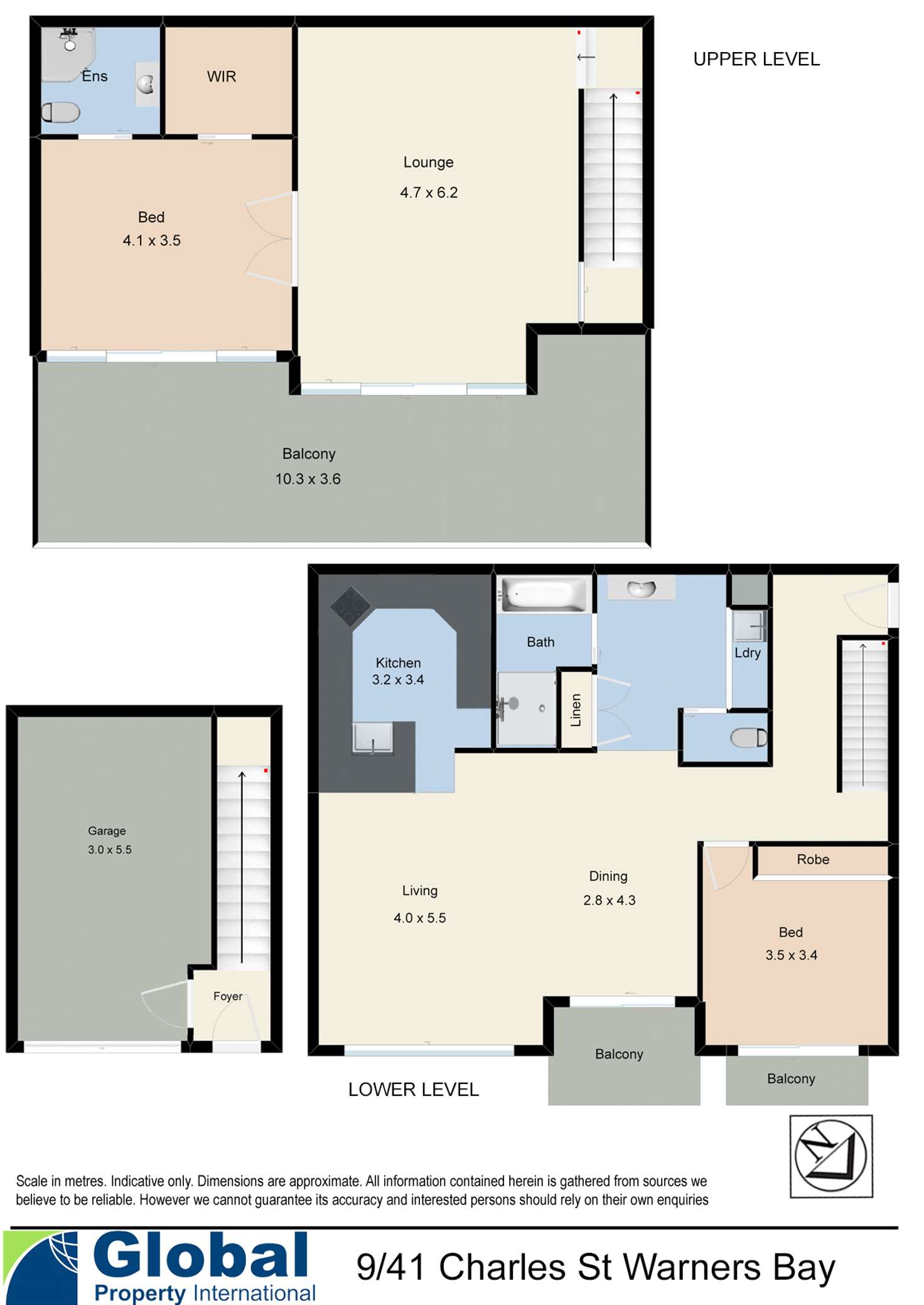 Floorplan of Homely apartment listing, 9/41 Charles Street, Warners Bay NSW 2282