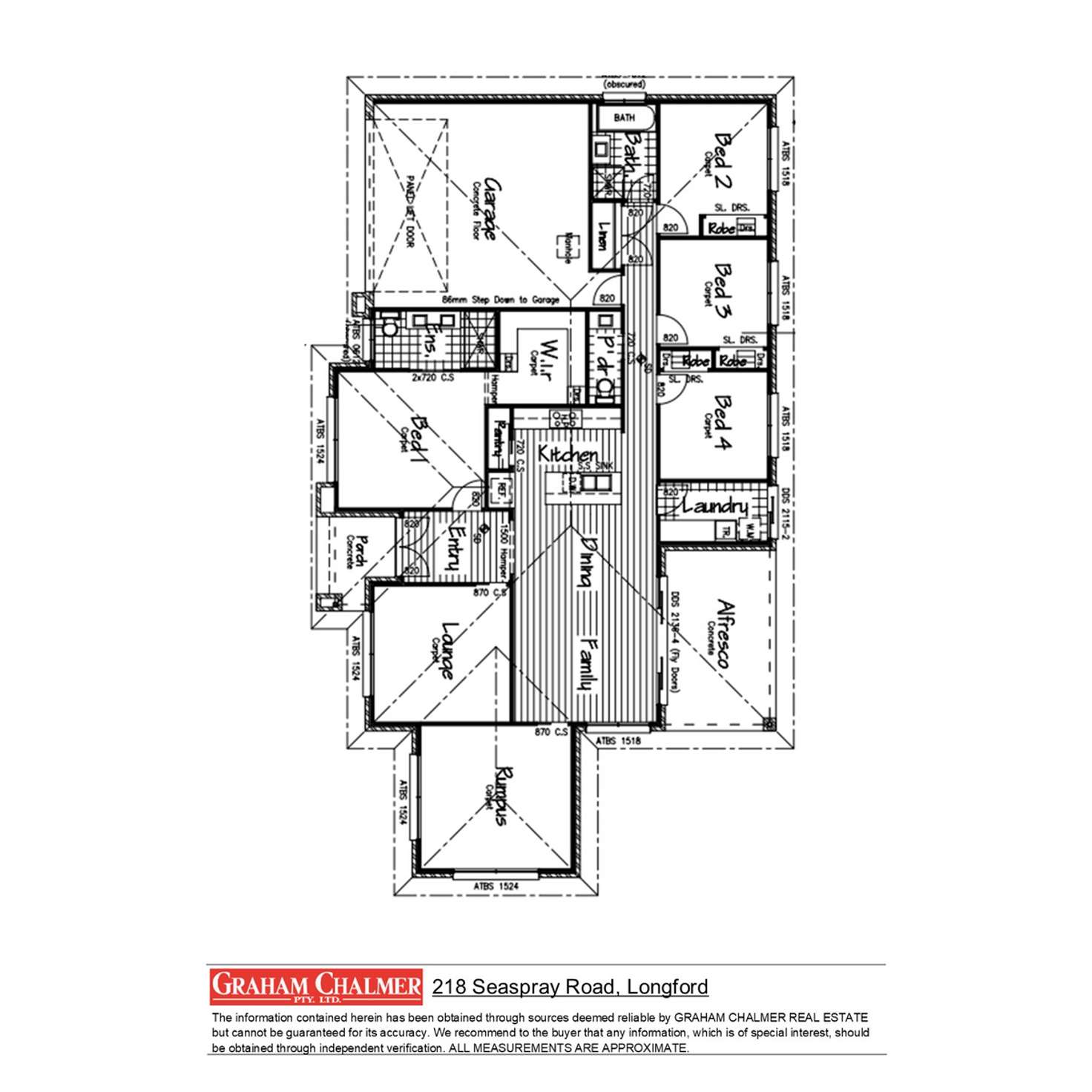 Floorplan of Homely house listing, 218 Seaspray Road, Longford VIC 3851