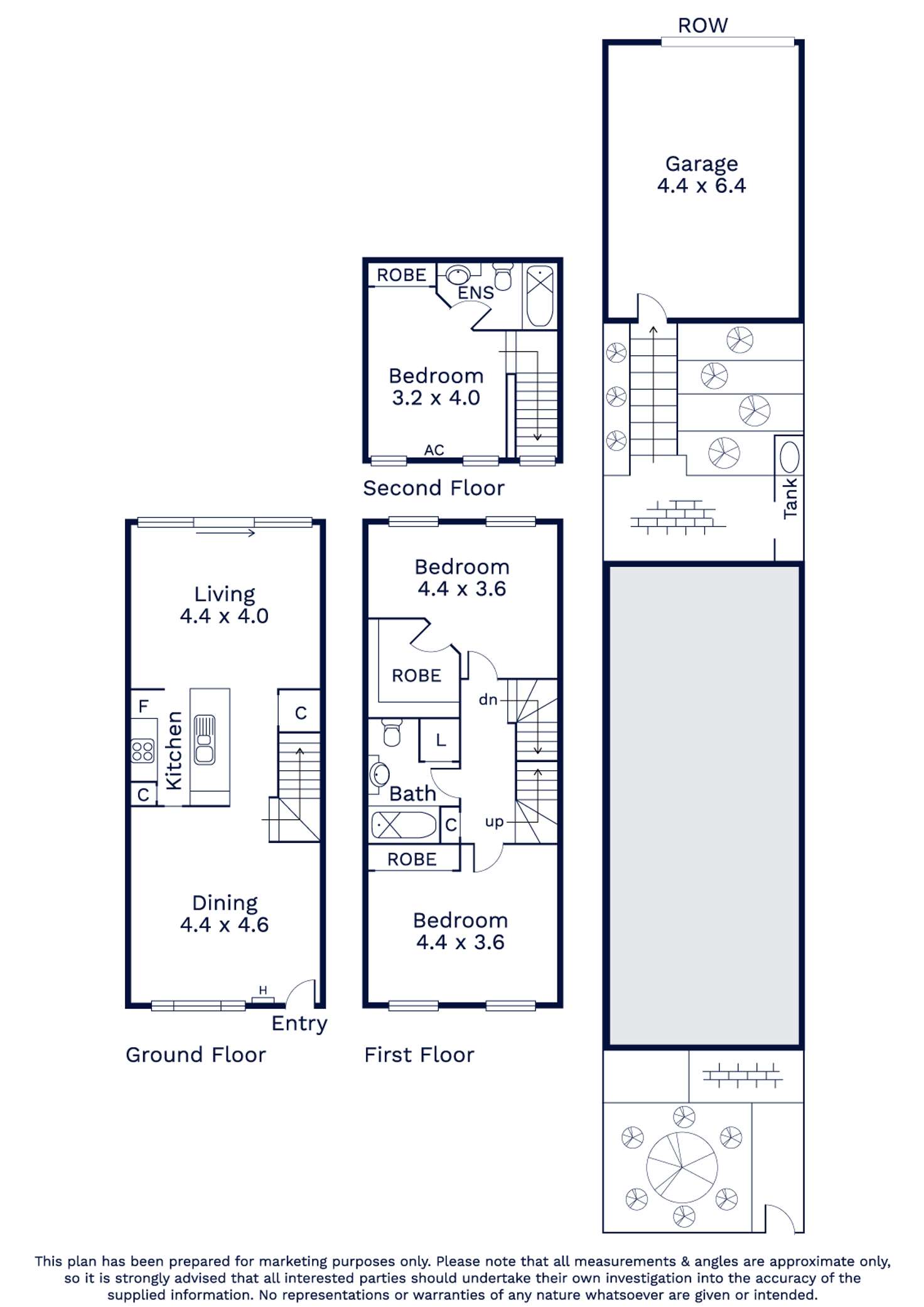 Floorplan of Homely townhouse listing, 10 Derby Street, Kensington VIC 3031