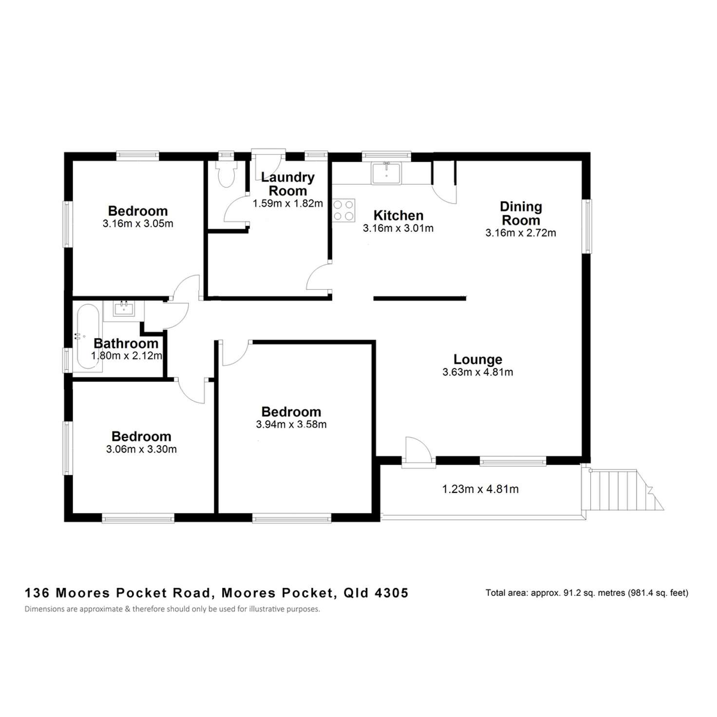 Floorplan of Homely house listing, 136 Moores Pocket Road, Moores Pocket QLD 4305
