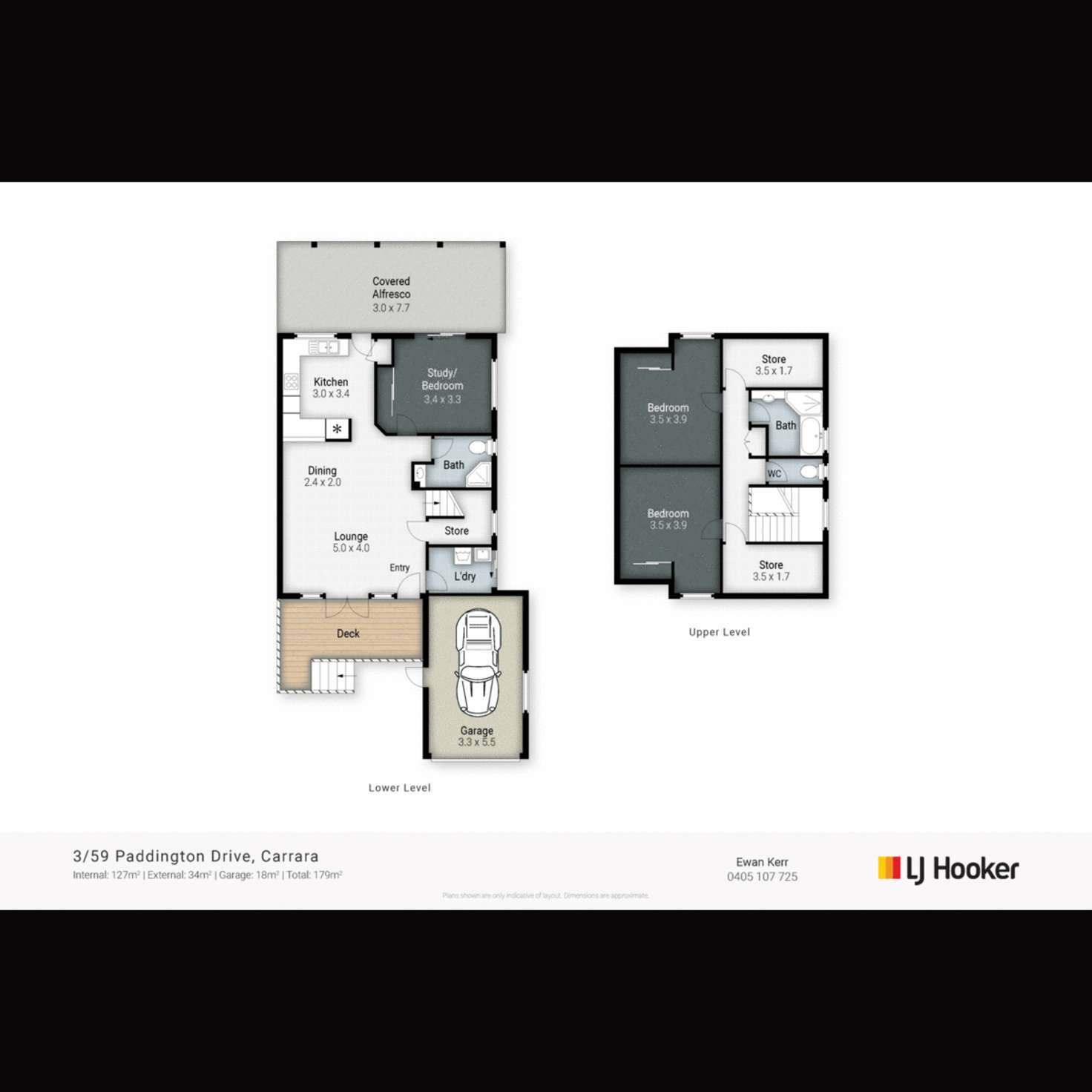 Floorplan of Homely townhouse listing, 3/59 Paddington Drive, Carrara QLD 4211