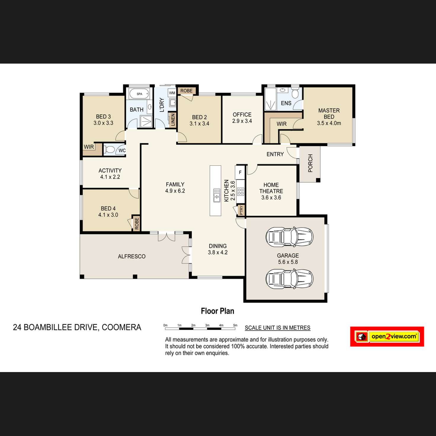 Floorplan of Homely house listing, 24 Boambillee Drive, Coomera Waters QLD 4209