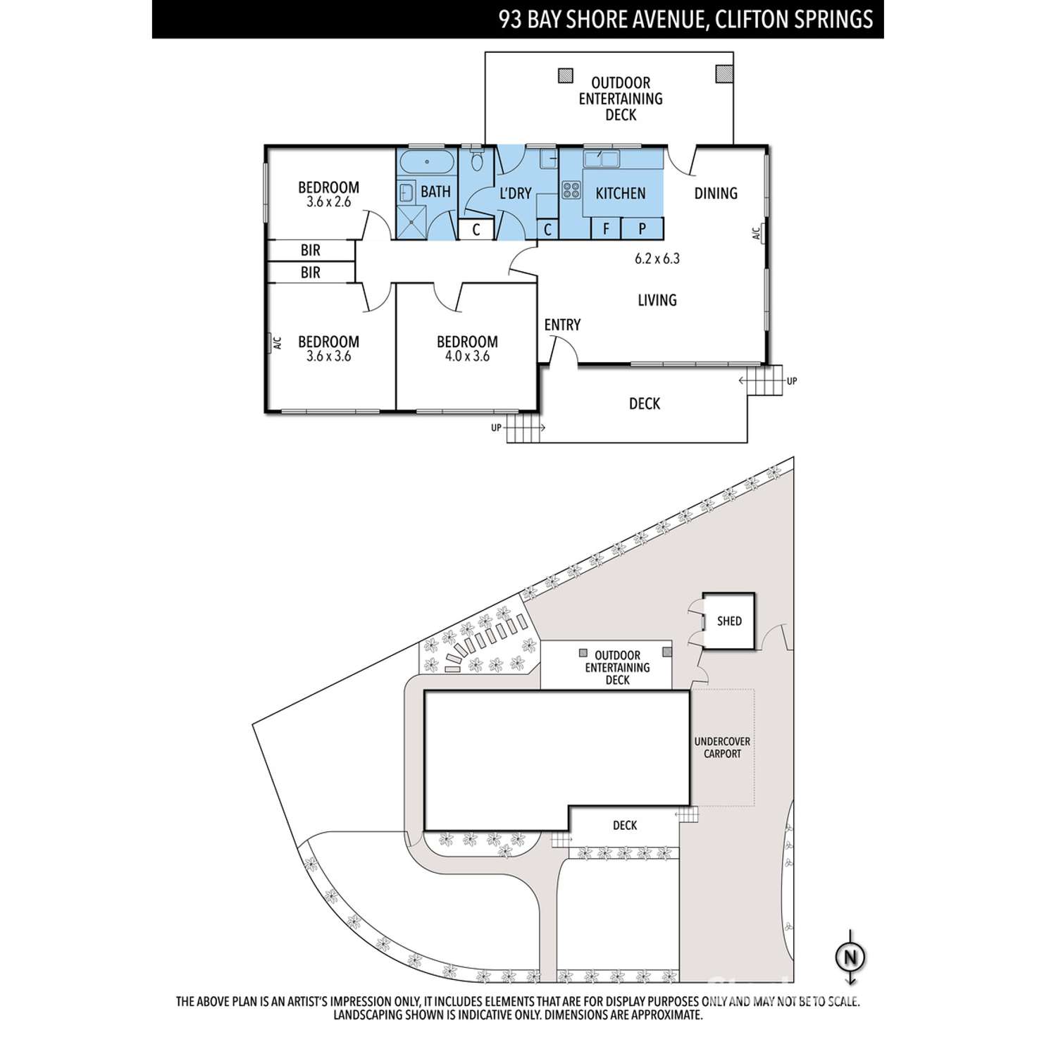 Floorplan of Homely house listing, 93 Bay Shore Avenue, Clifton Springs VIC 3222