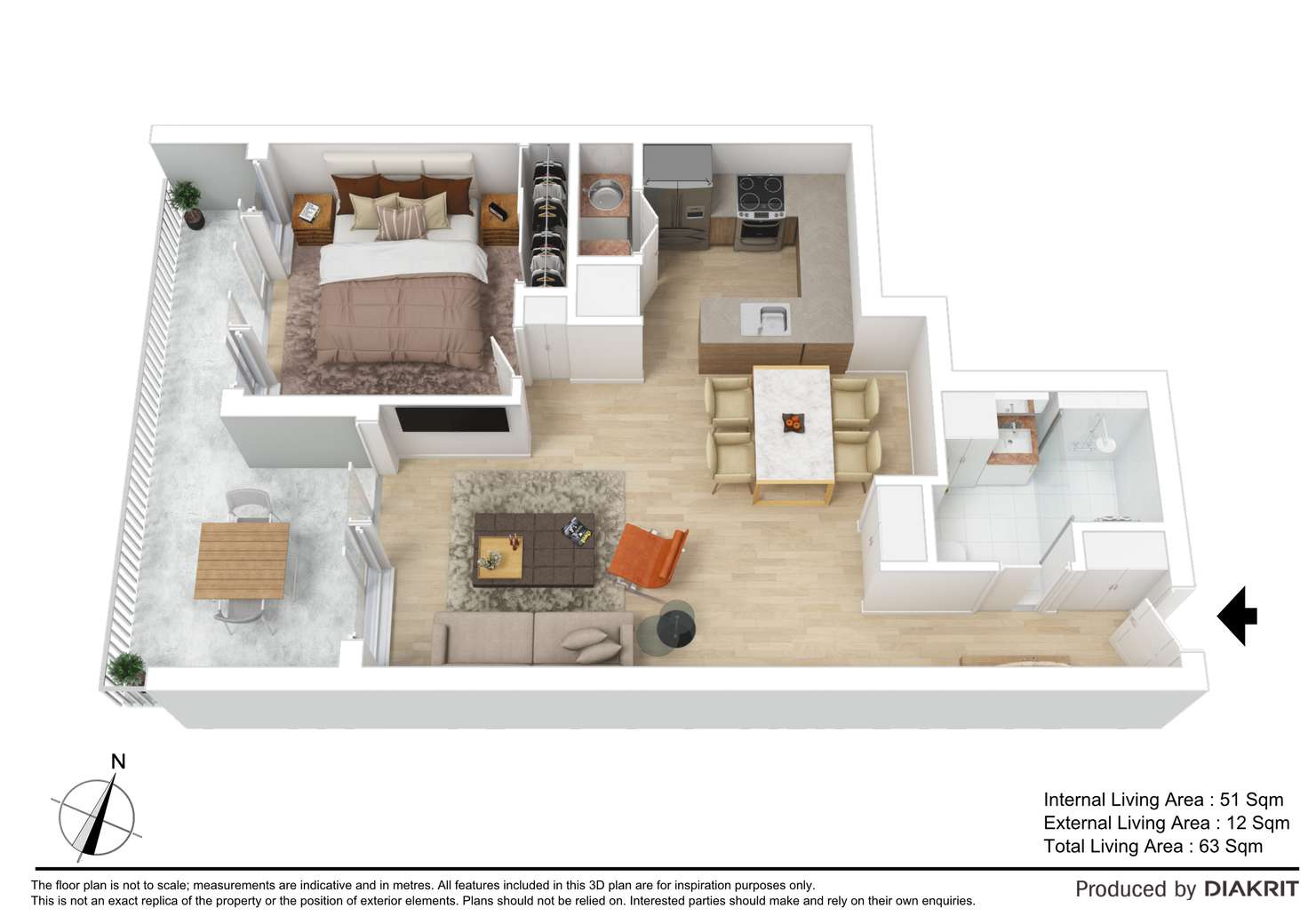 Floorplan of Homely unit listing, 435/124 Melton Road, Nundah QLD 4012