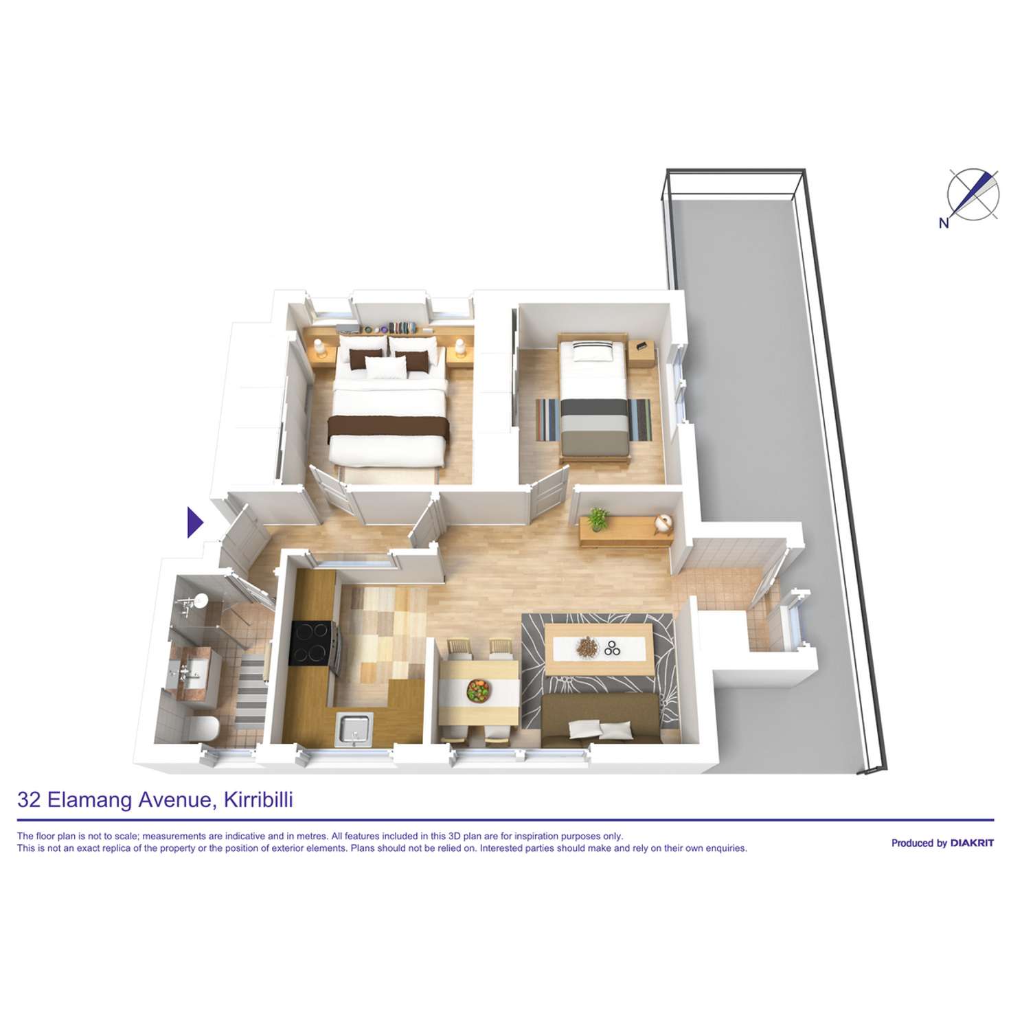 Floorplan of Homely apartment listing, 5/32 Elamang Avenue, Kirribilli NSW 2061