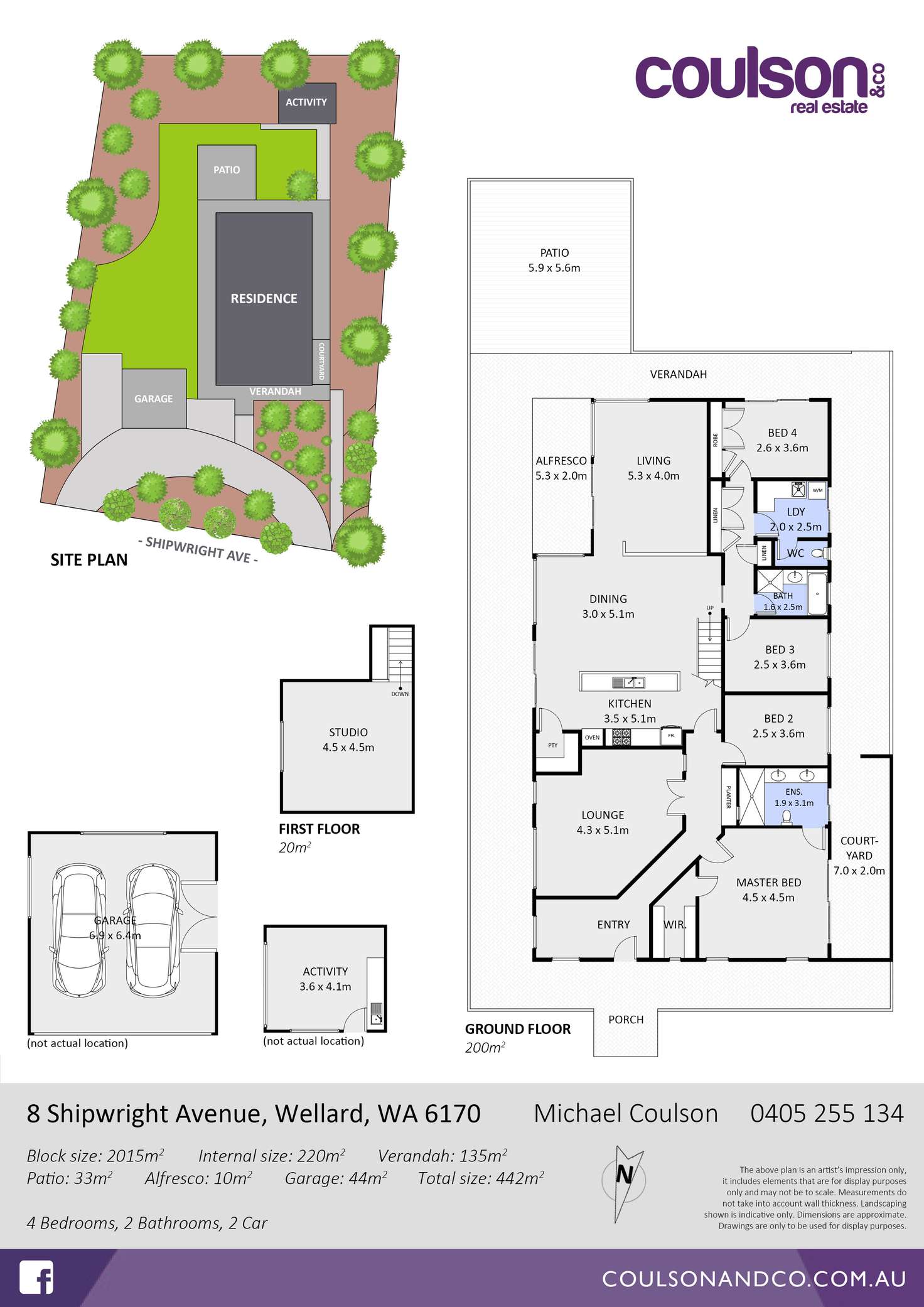 Floorplan of Homely house listing, 8 Shipwright Avenue, Wellard WA 6170