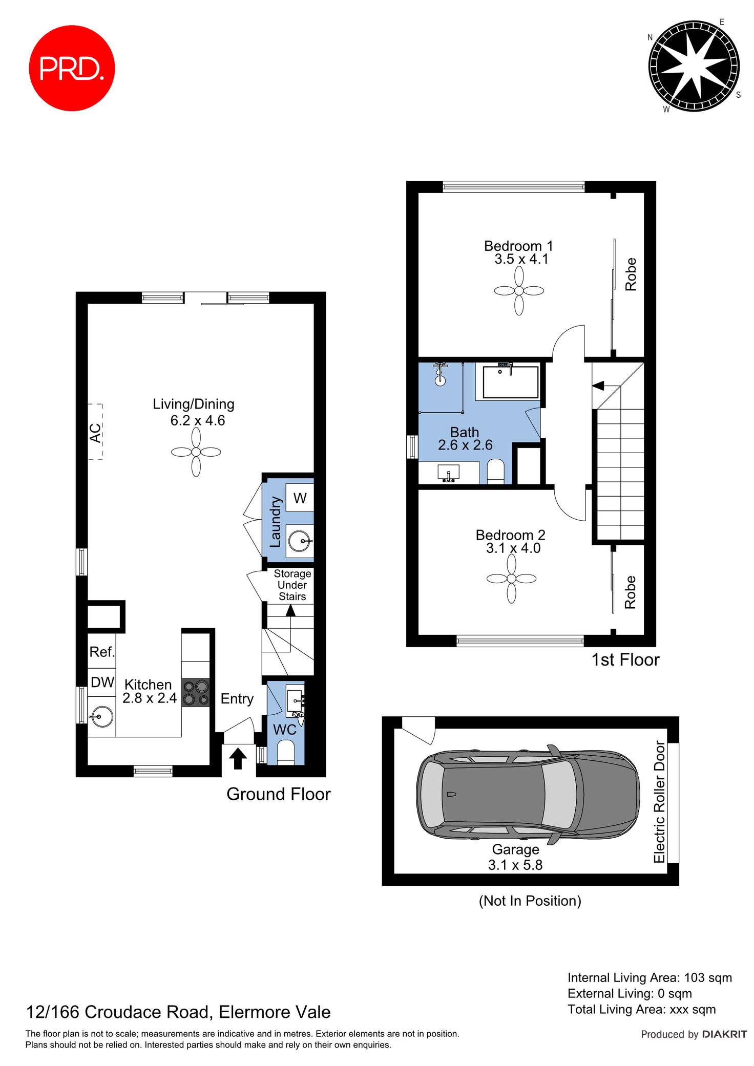 Floorplan of Homely townhouse listing, 12/166 Croudace Road, Elermore Vale NSW 2287