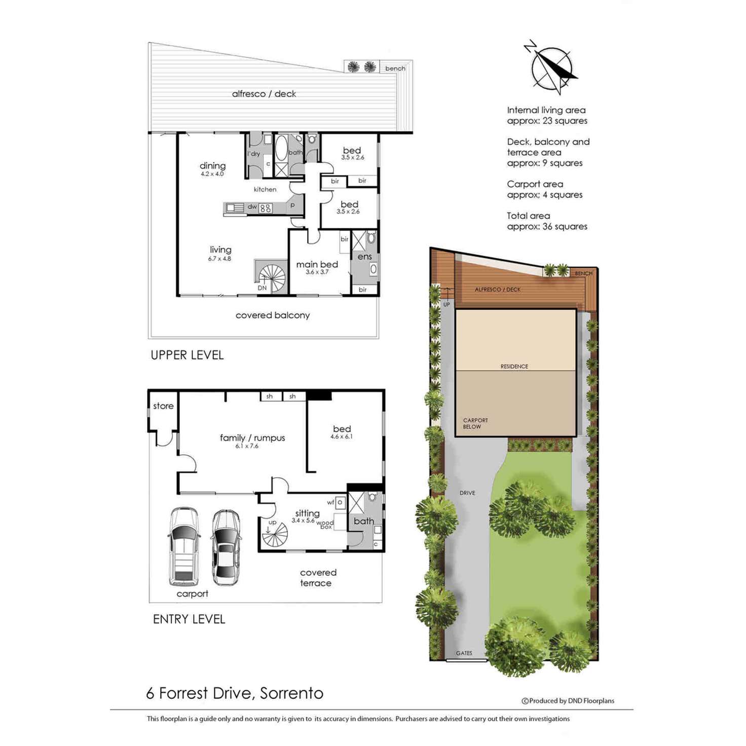 Floorplan of Homely house listing, 6 Forrest Avenue, Sorrento VIC 3943