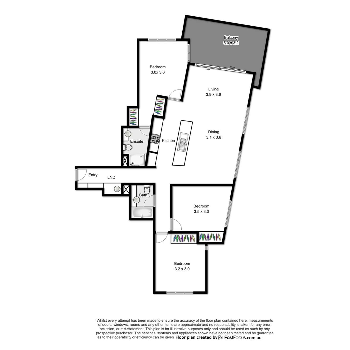 Floorplan of Homely apartment listing, 170/170 Leichhardt Street, Spring Hill QLD 4000