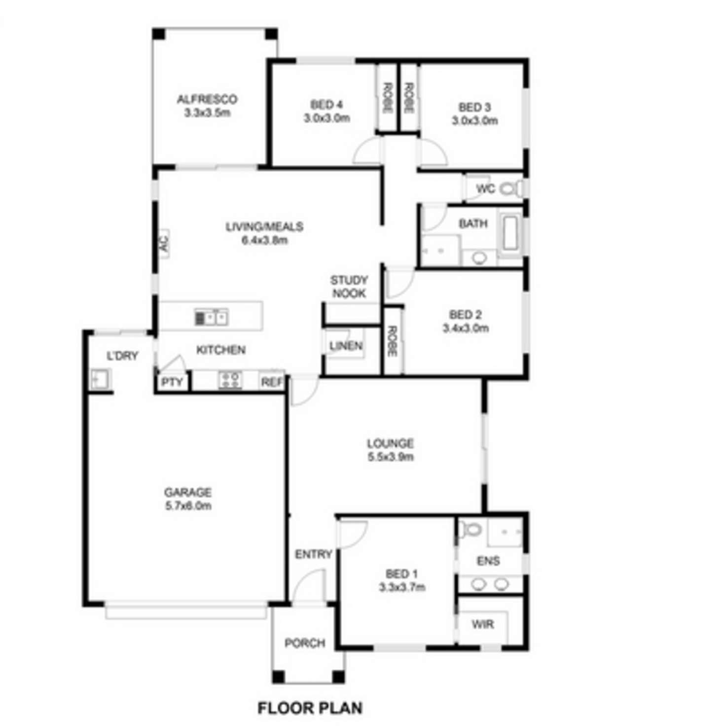 Floorplan of Homely house listing, 16 Medinah Circuit, North Lakes QLD 4509