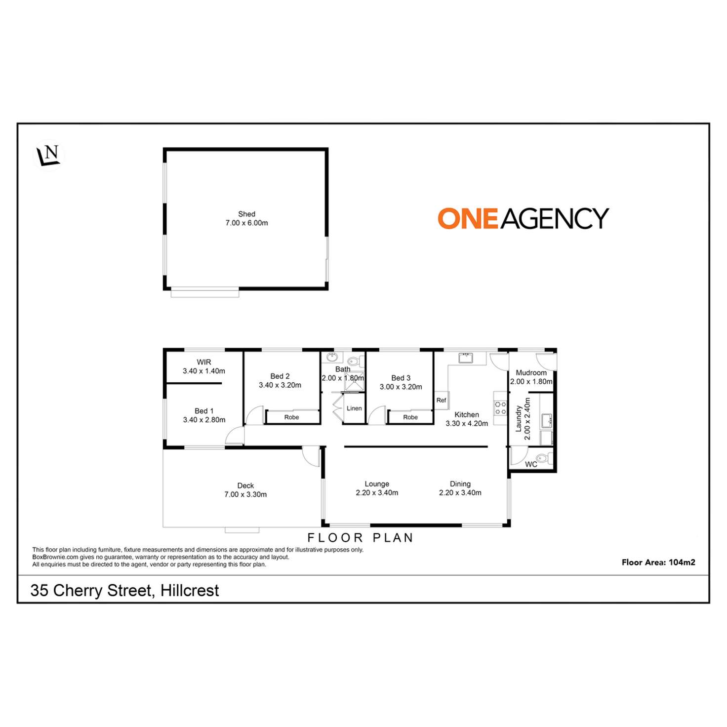 Floorplan of Homely house listing, 35 Cherry Street, Hillcrest TAS 7320