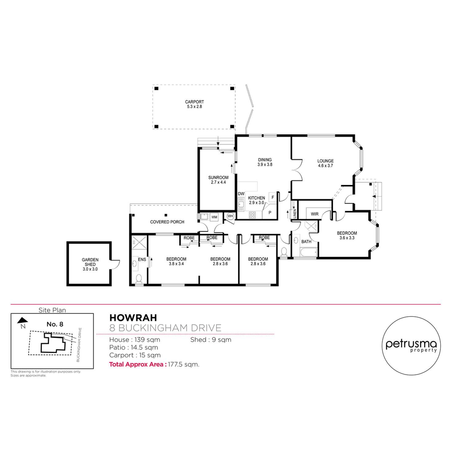 Floorplan of Homely house listing, 8 Buckingham Drive, Howrah TAS 7018